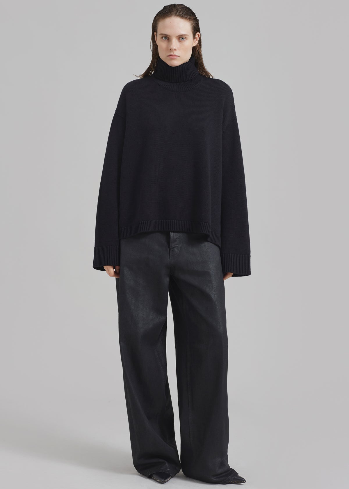Rhea Trapeze Turtleneck - Black - 14