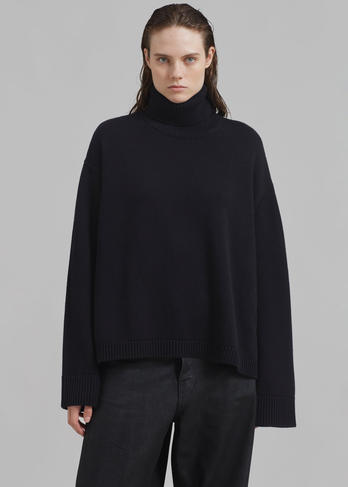 Rhea Trapeze Turtleneck - Black - 6