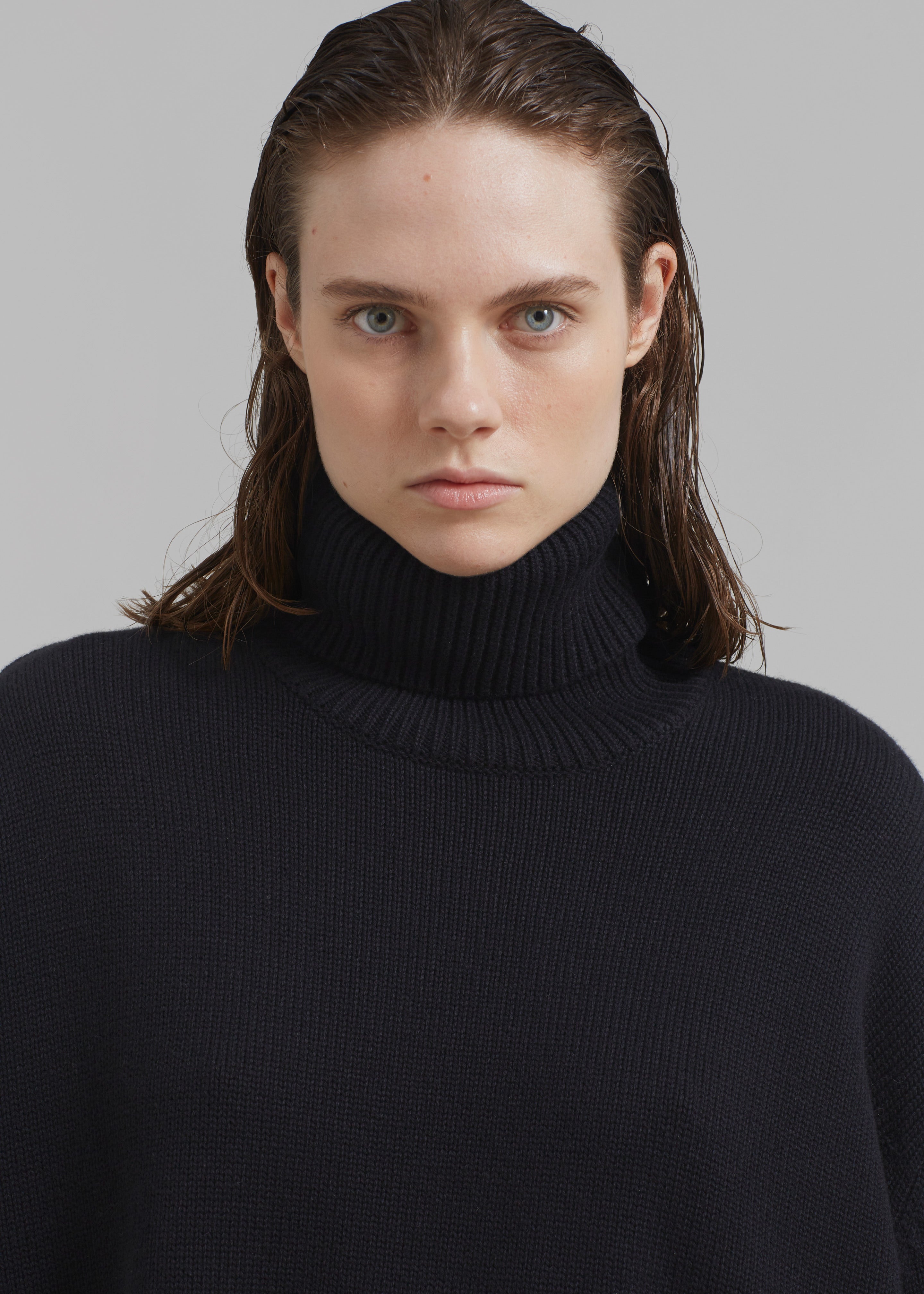Rhea Trapeze Turtleneck - Black - 7