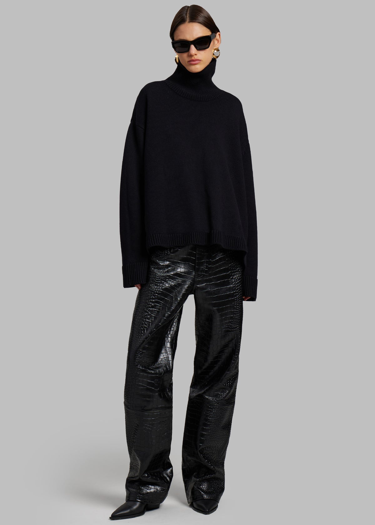 Rhea Trapeze Turtleneck - Black - 2