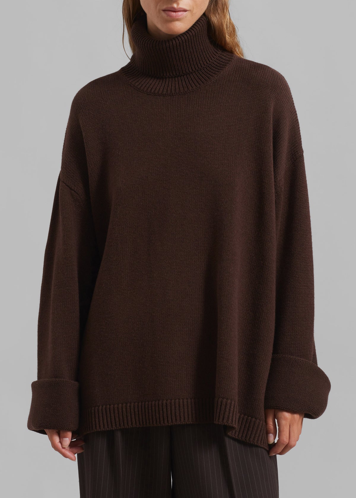 Rhea Trapeze Turtleneck - Brown - 7