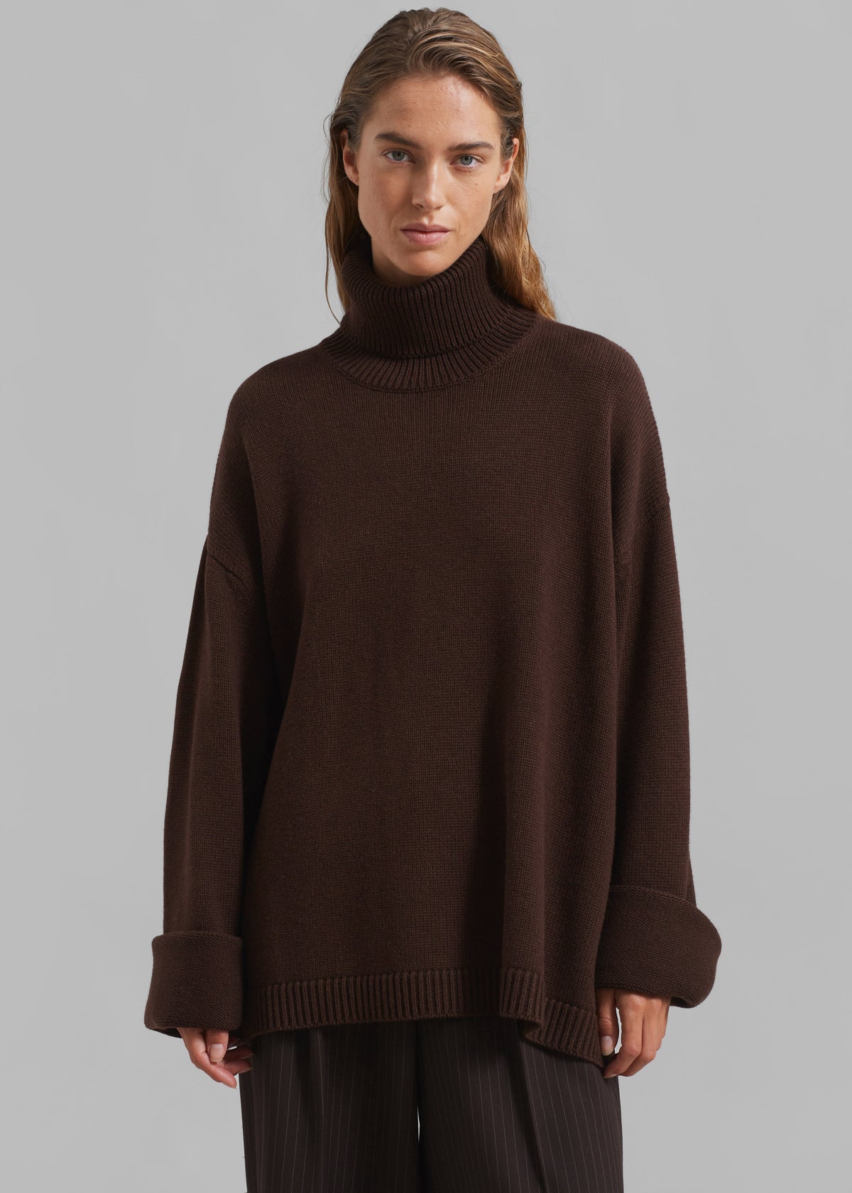 Rhea Trapeze Turtleneck - Brown - 8