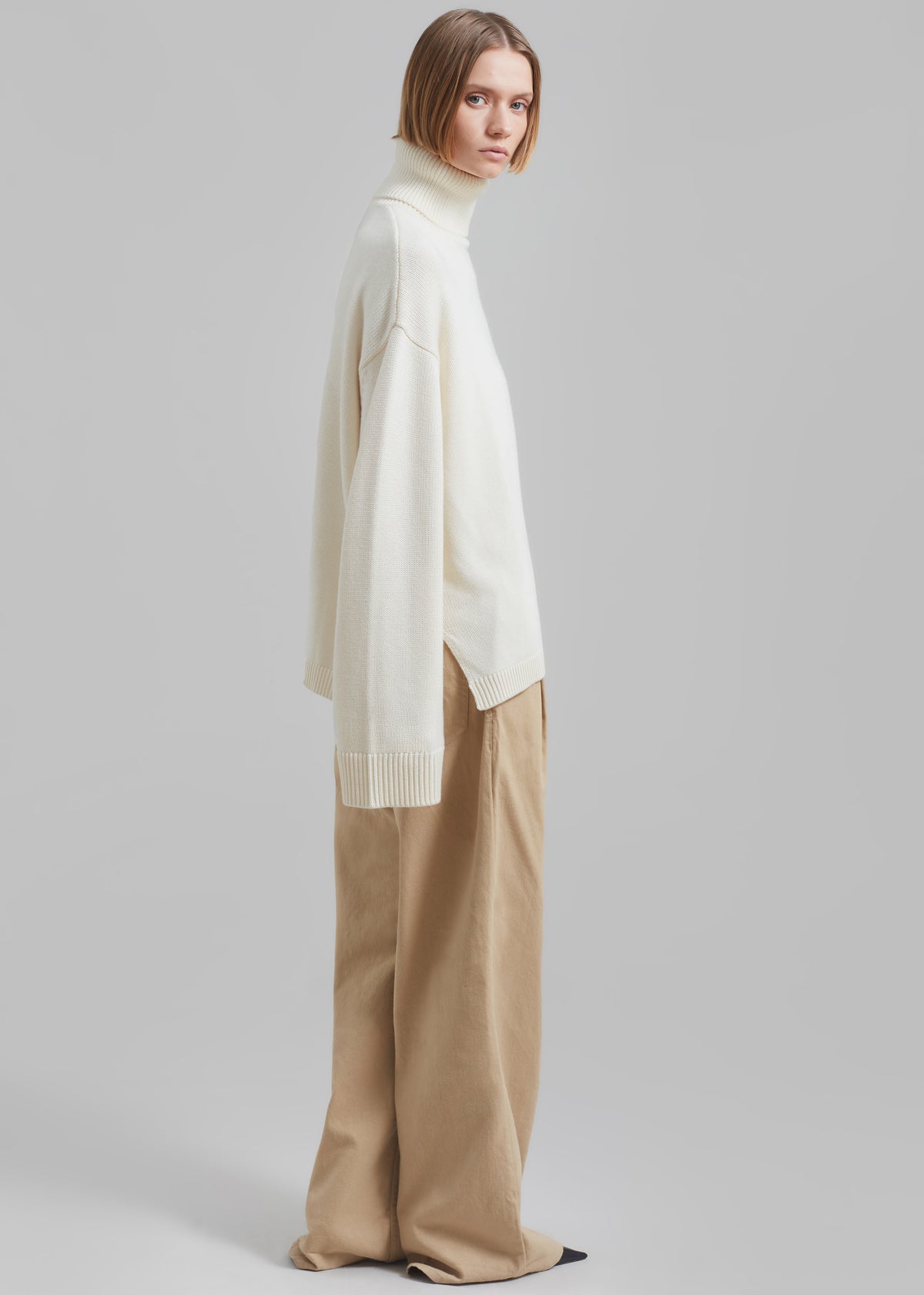 Rhea Trapeze Turtleneck - Ivory - 6