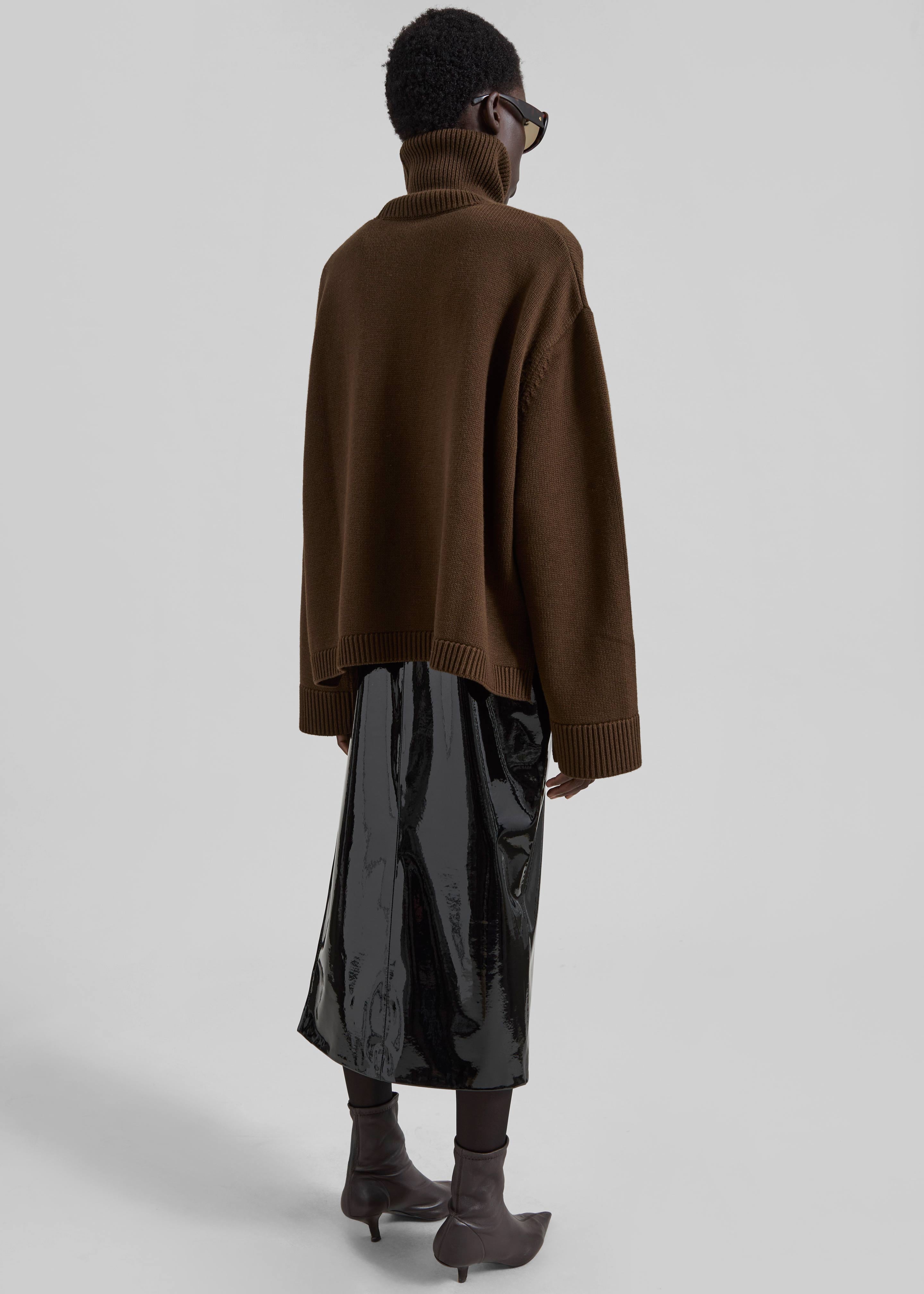 Rhea Trapeze Turtleneck - Mocha - 6