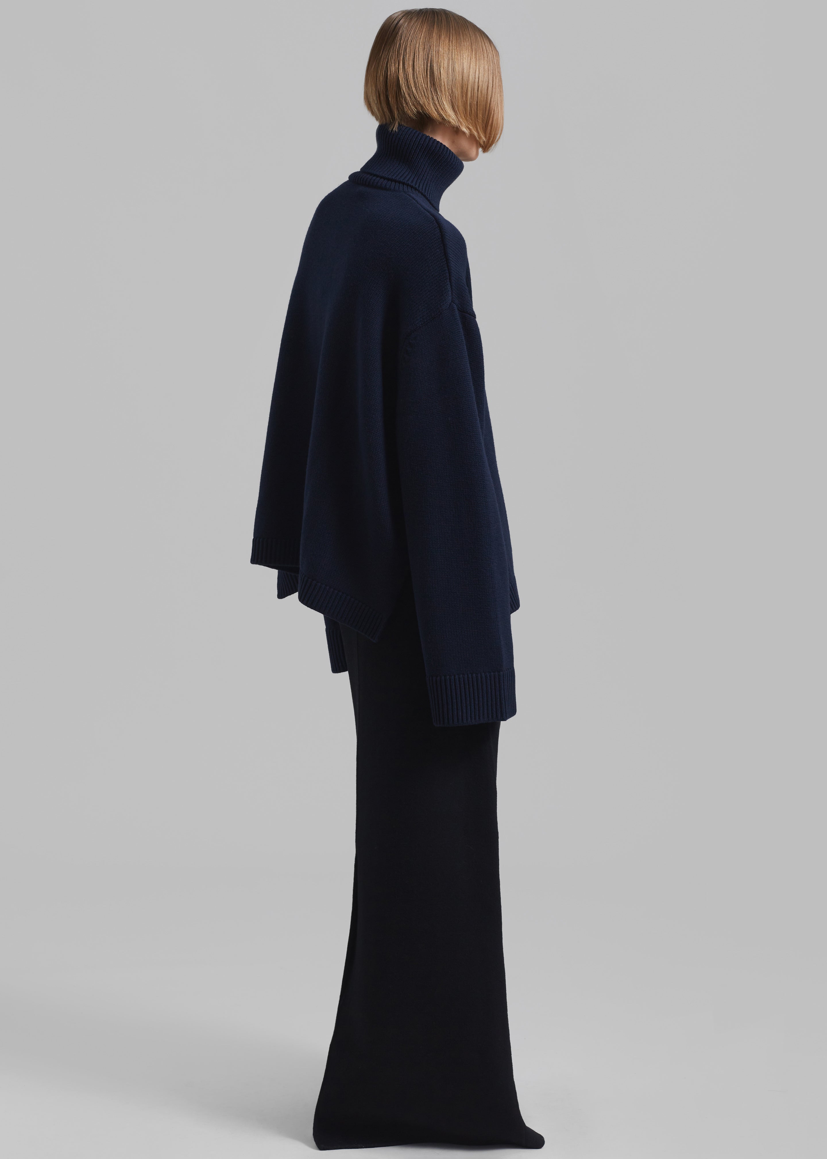Rhea Trapeze Turtleneck - Navy - 6