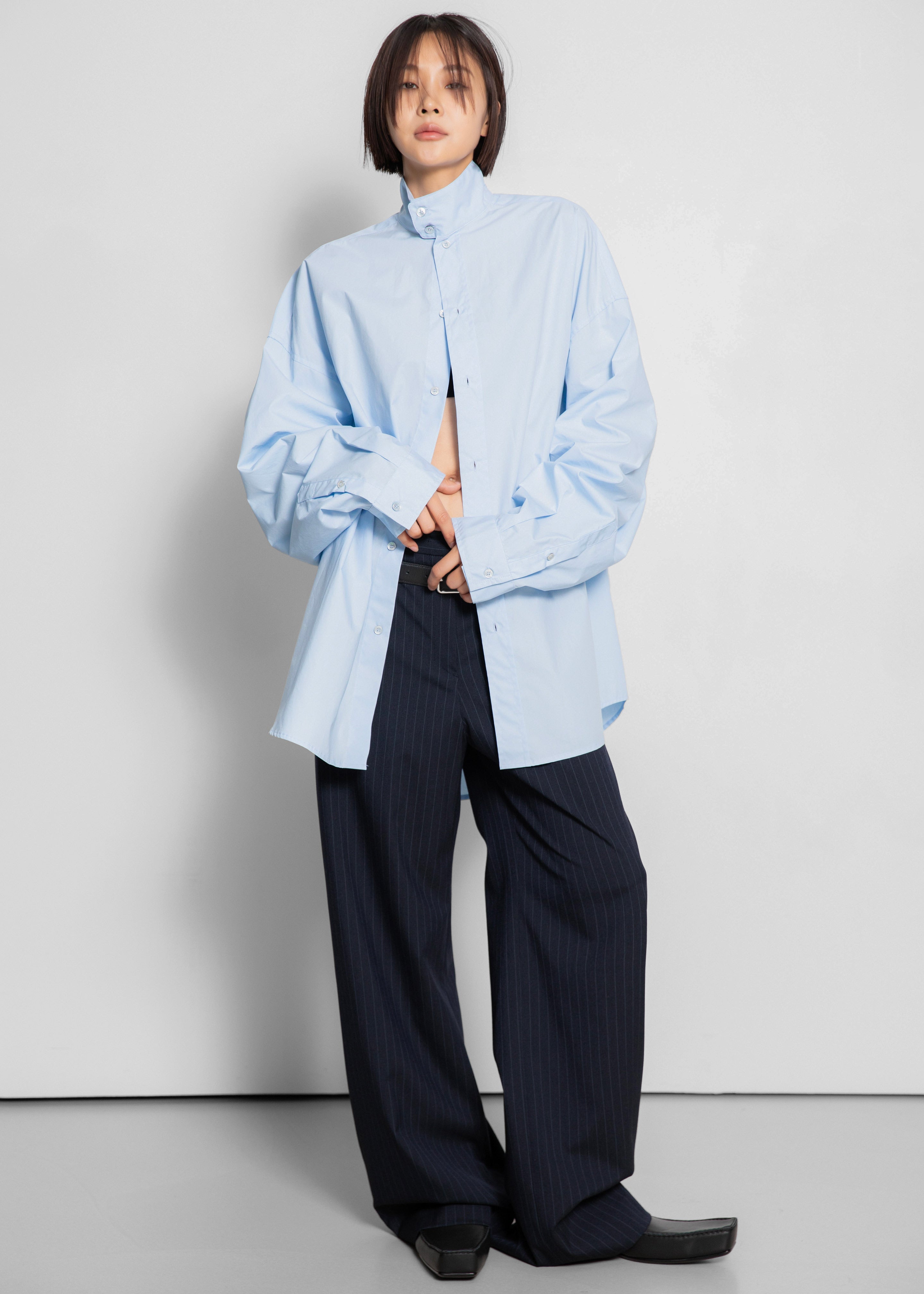 Riken Oversized Shirt - Sky Blue - 4