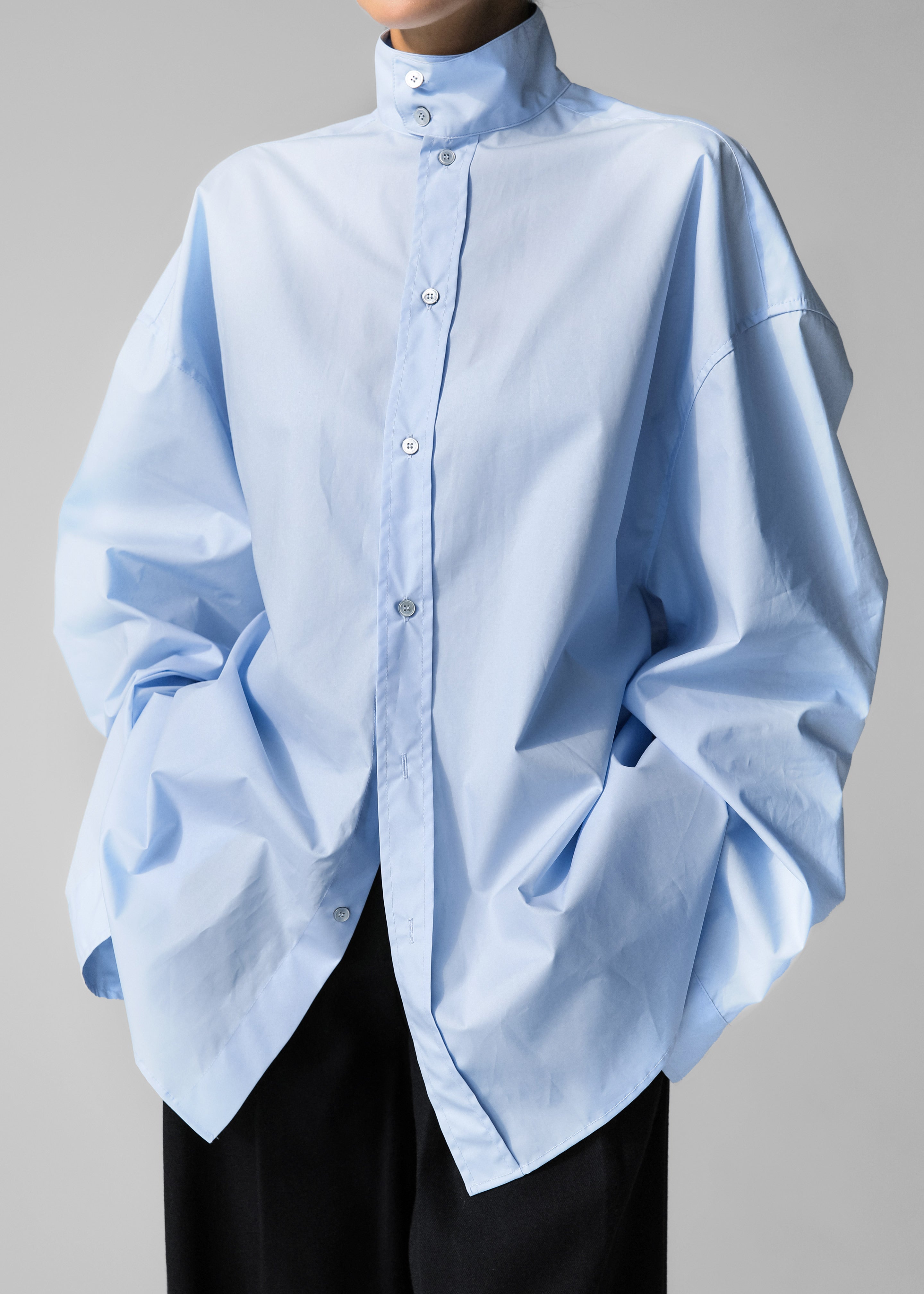Riken Oversized Shirt - Sky Blue - 10