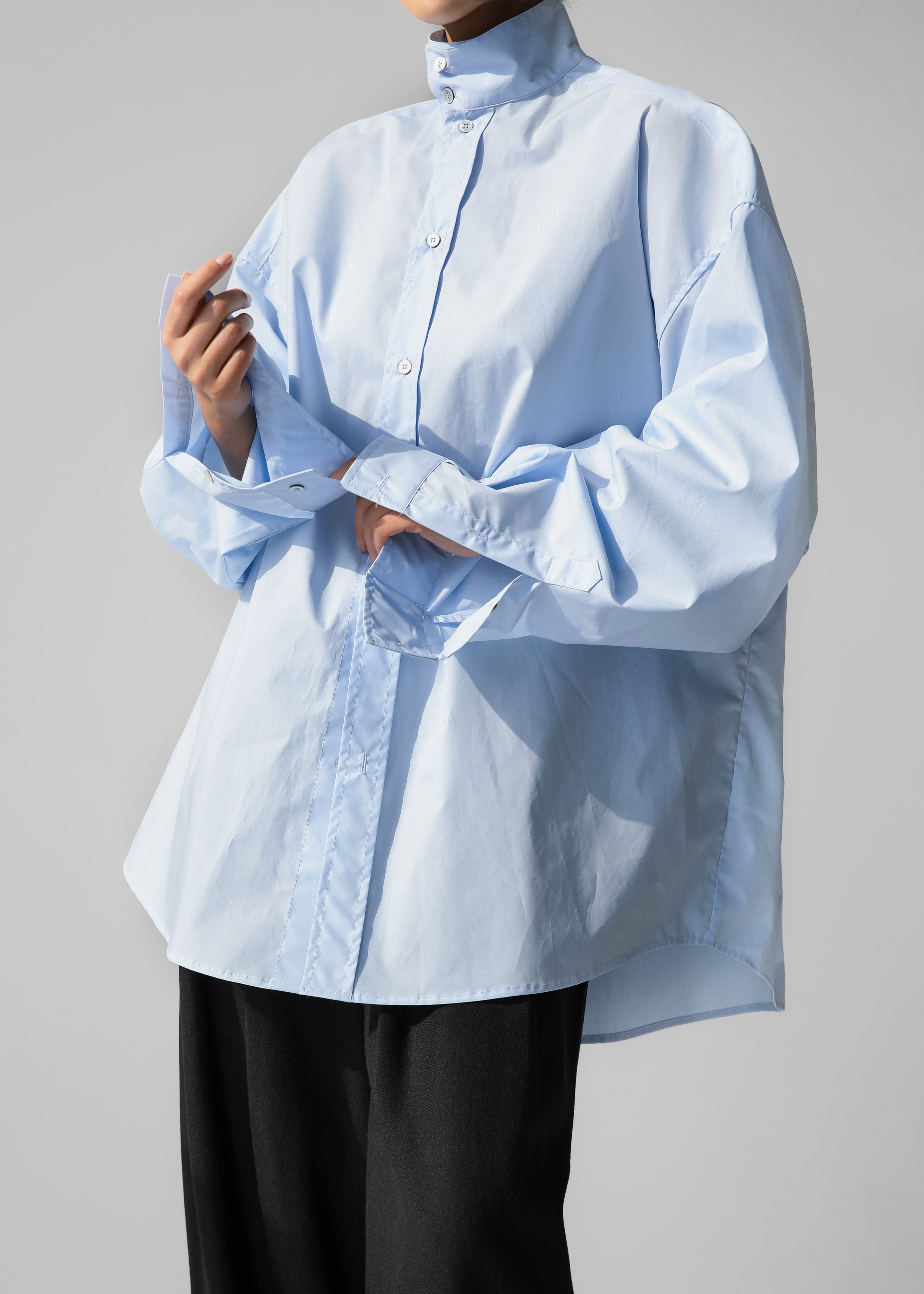 Riken Oversized Shirt - Sky Blue - 7