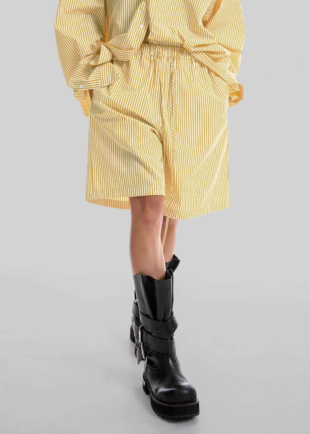 Rimini Bermuda Shorts - Yellow/White Stripe - 5