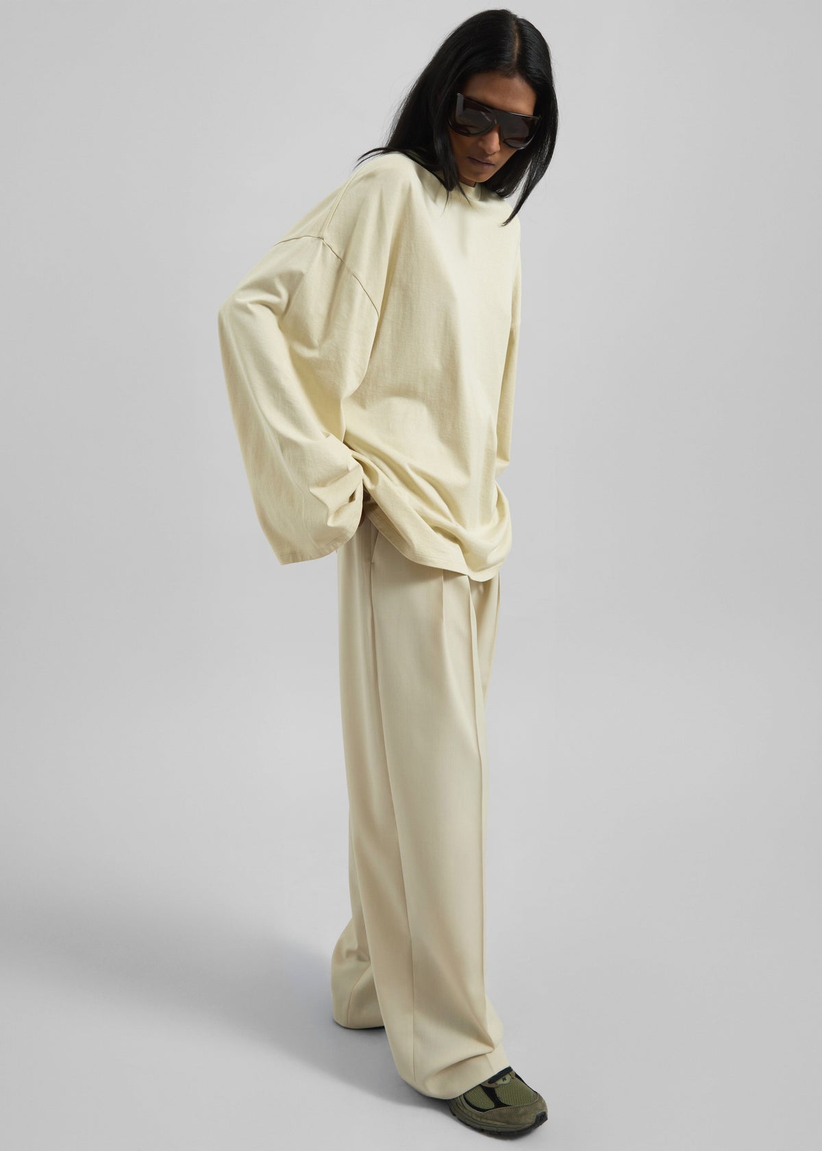 Rio Oversized Sleeve Tee - Cement - 1