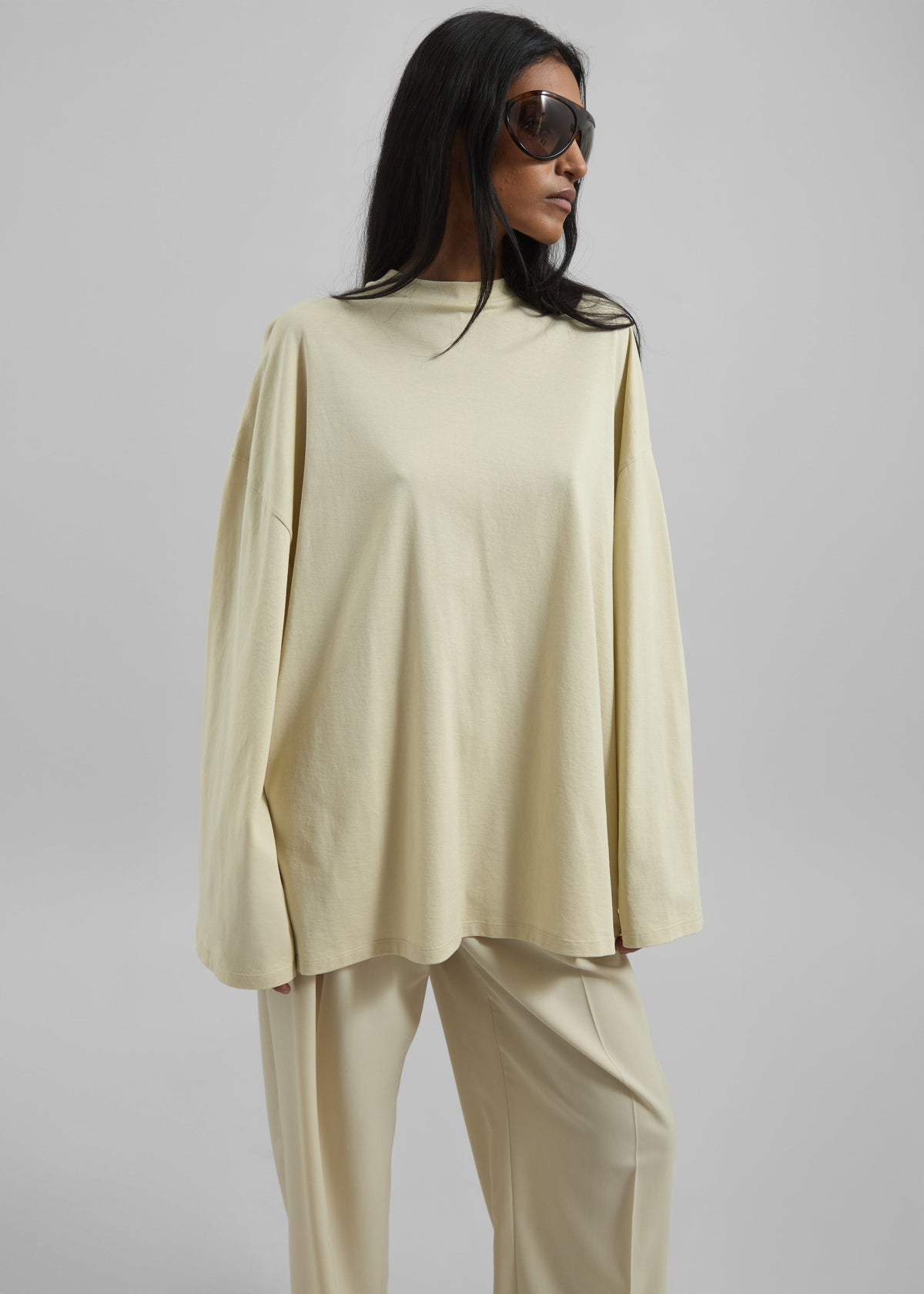 Rio Oversized Sleeve Tee - Cement - 2