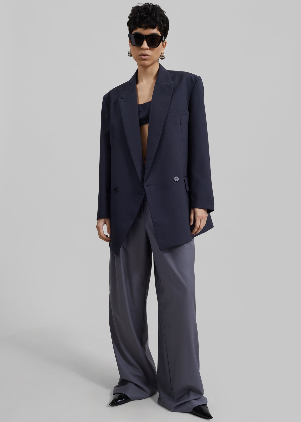 Ripley Pleated Trousers - Grey - 10