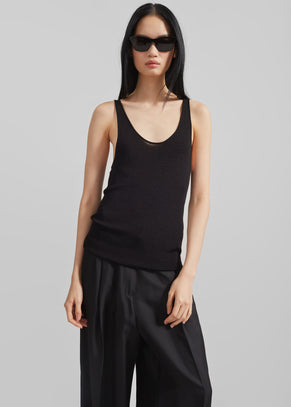 Rivo Knit Tank Top - Black