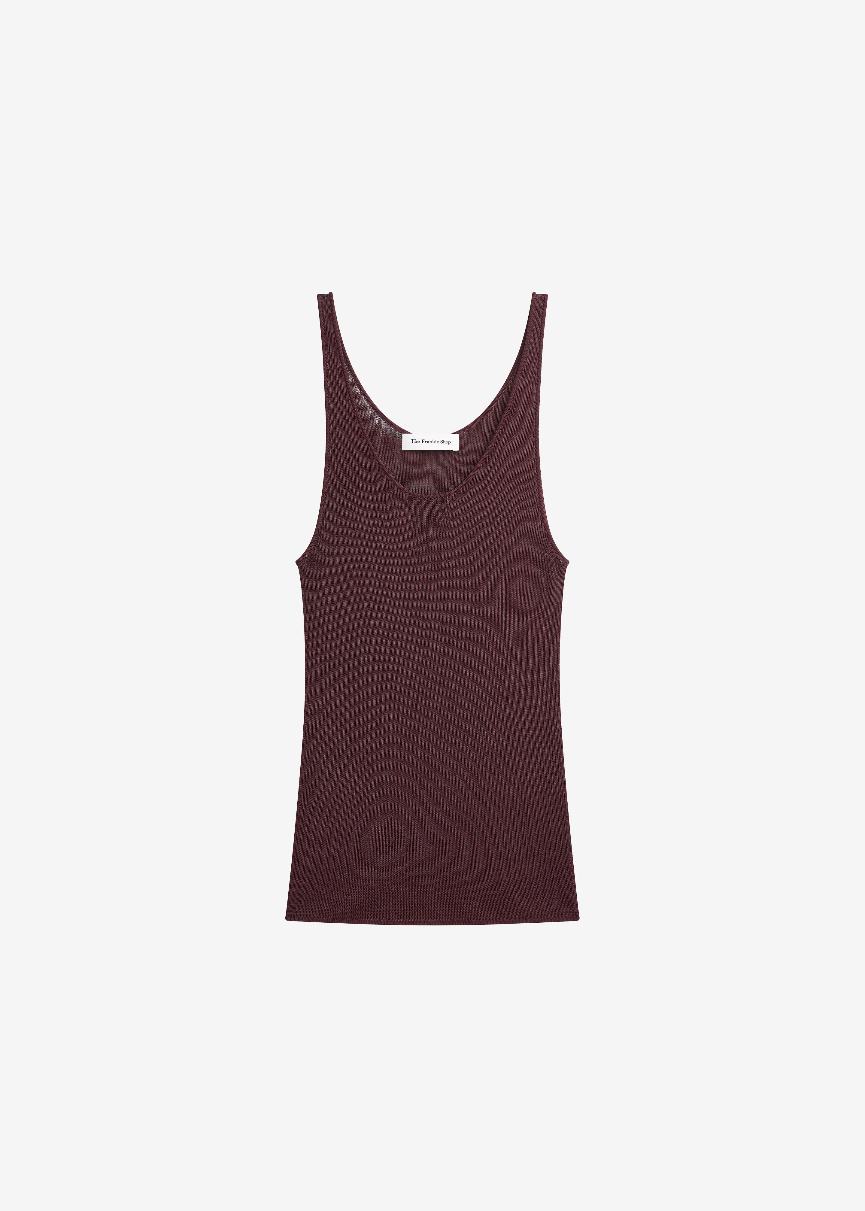 Rivo Knit Tank Top - Burgundy - 6