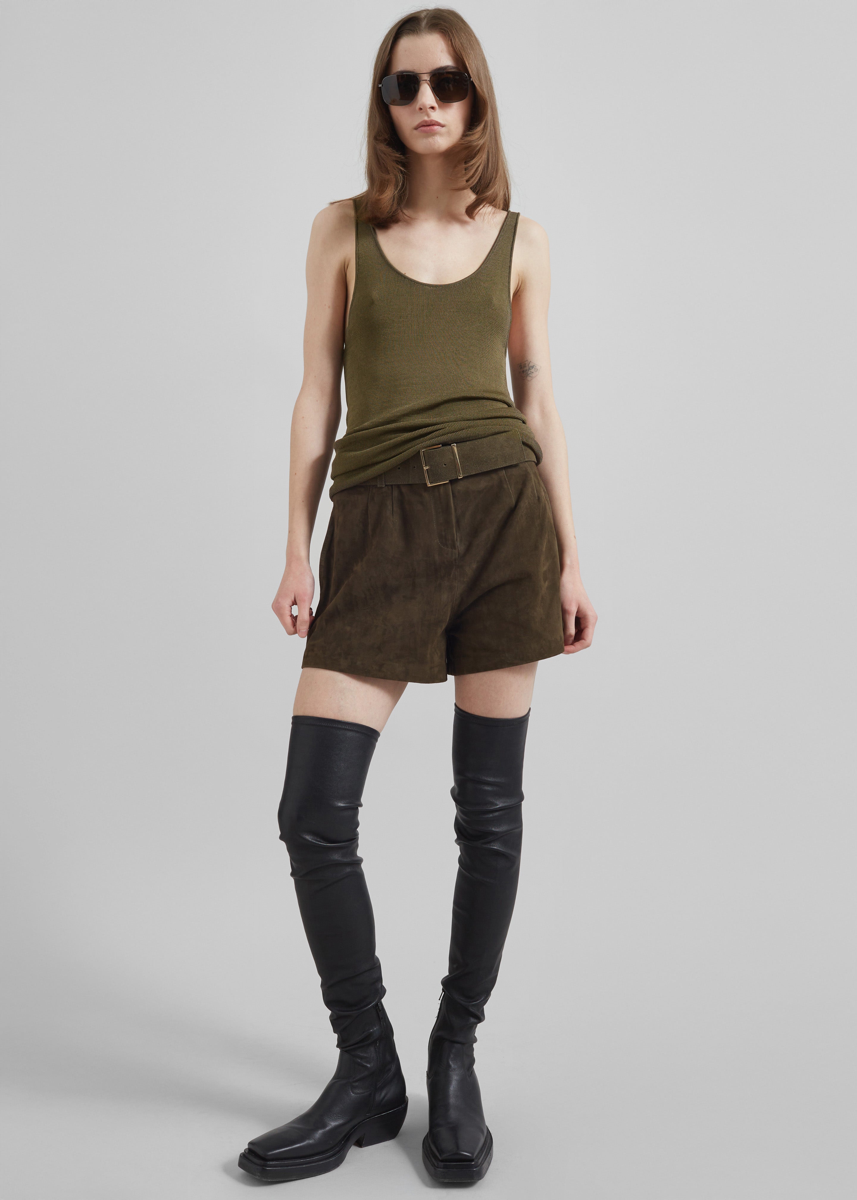 Rivo Knit Tank Top - Khaki - 6