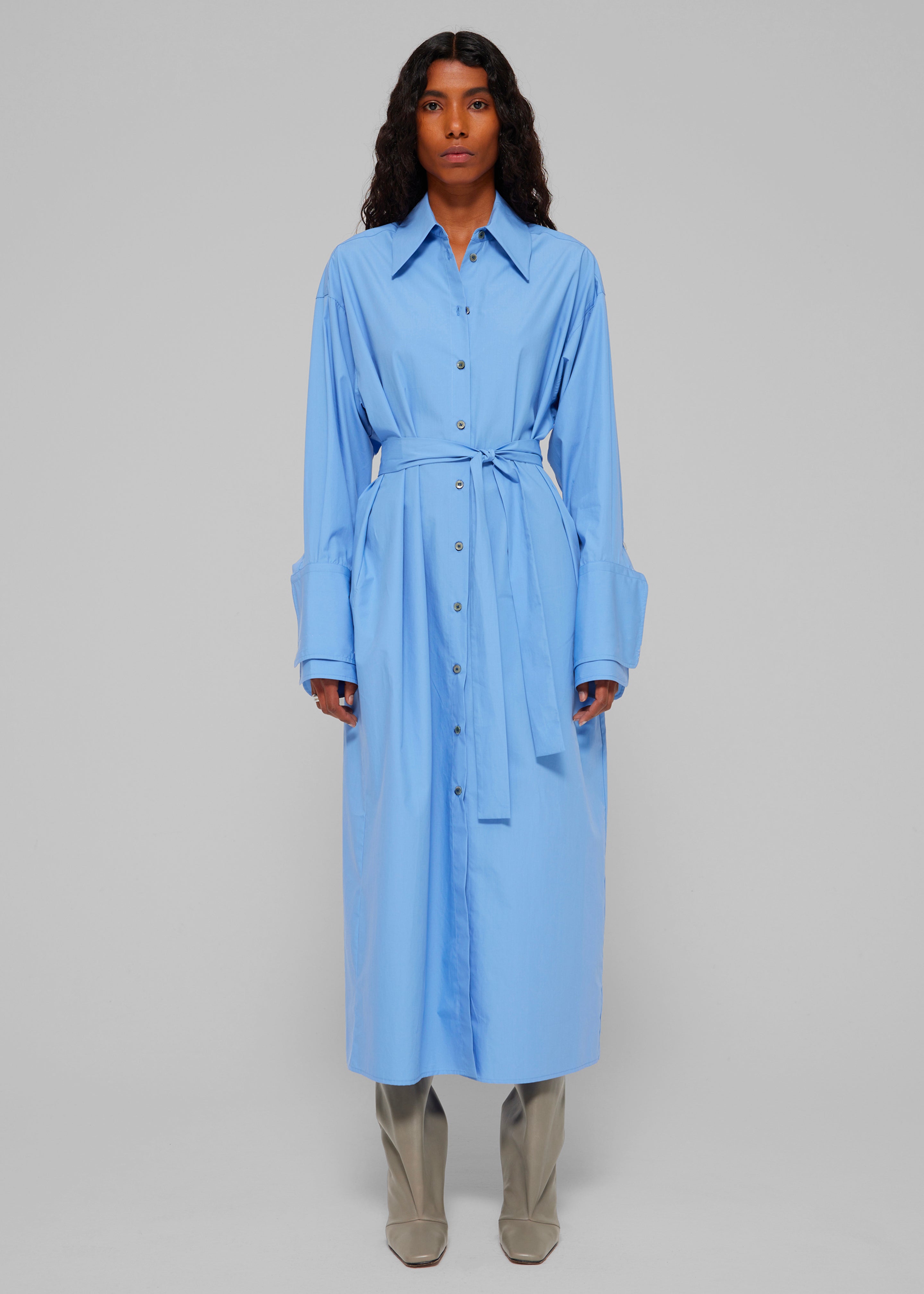 Róhe Poplin Shirt Dress - Serenity - 5