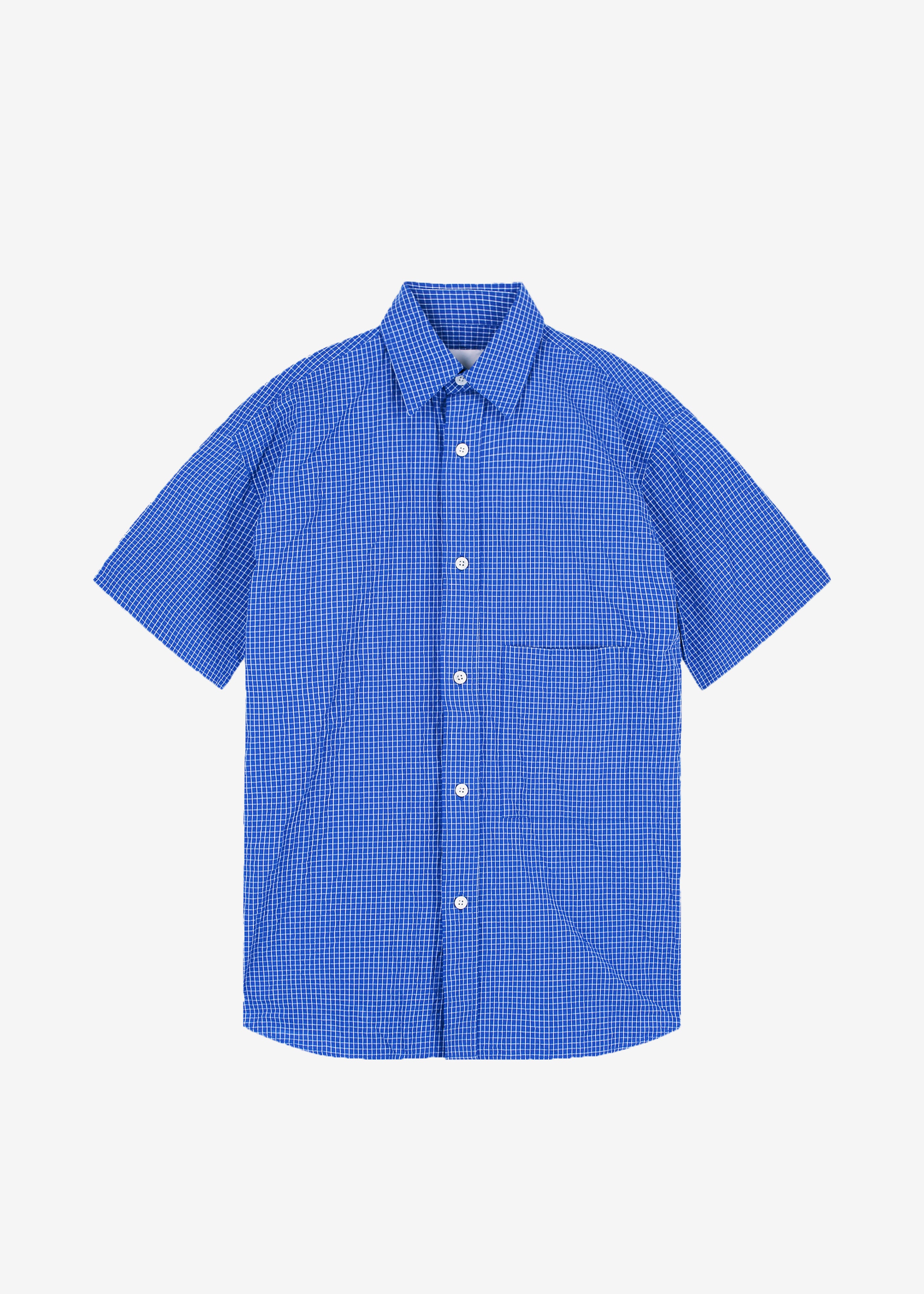 Róhe Checkered Shirt - Ultramarine White Check - 6