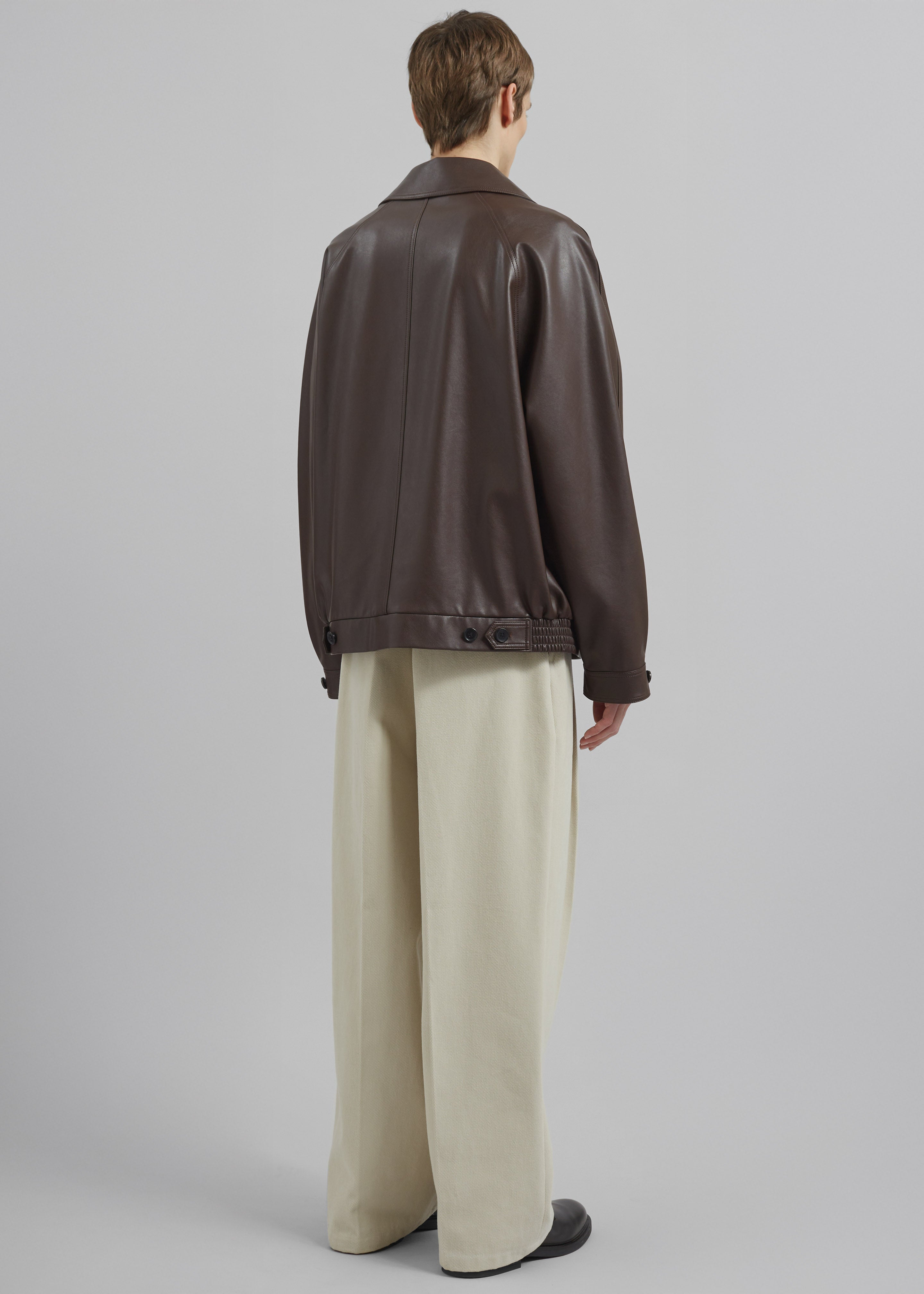Roisin Faux Leather Jacket - Brown - 6