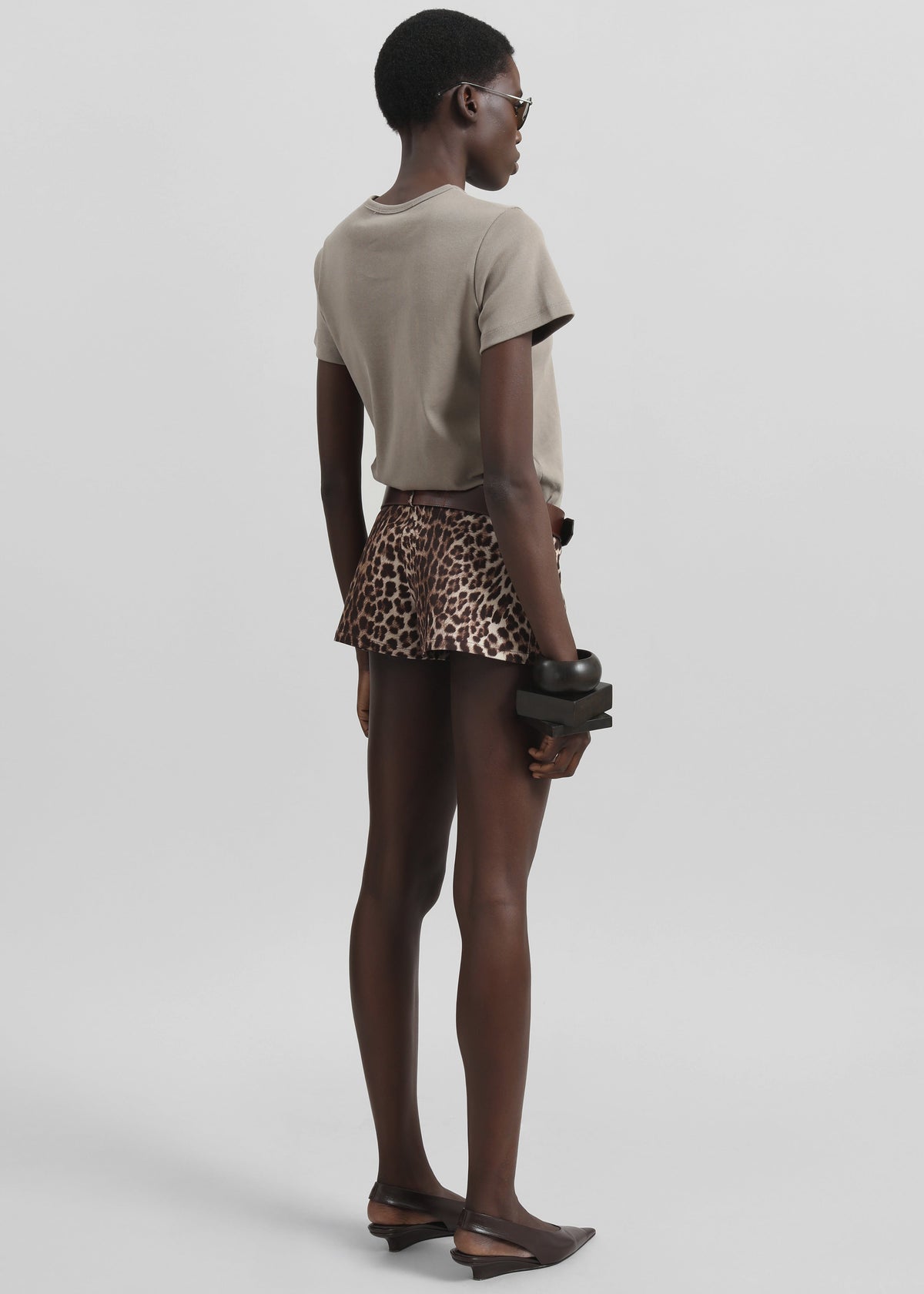 Roma Leopard Print Hot Pants - Brown - 9