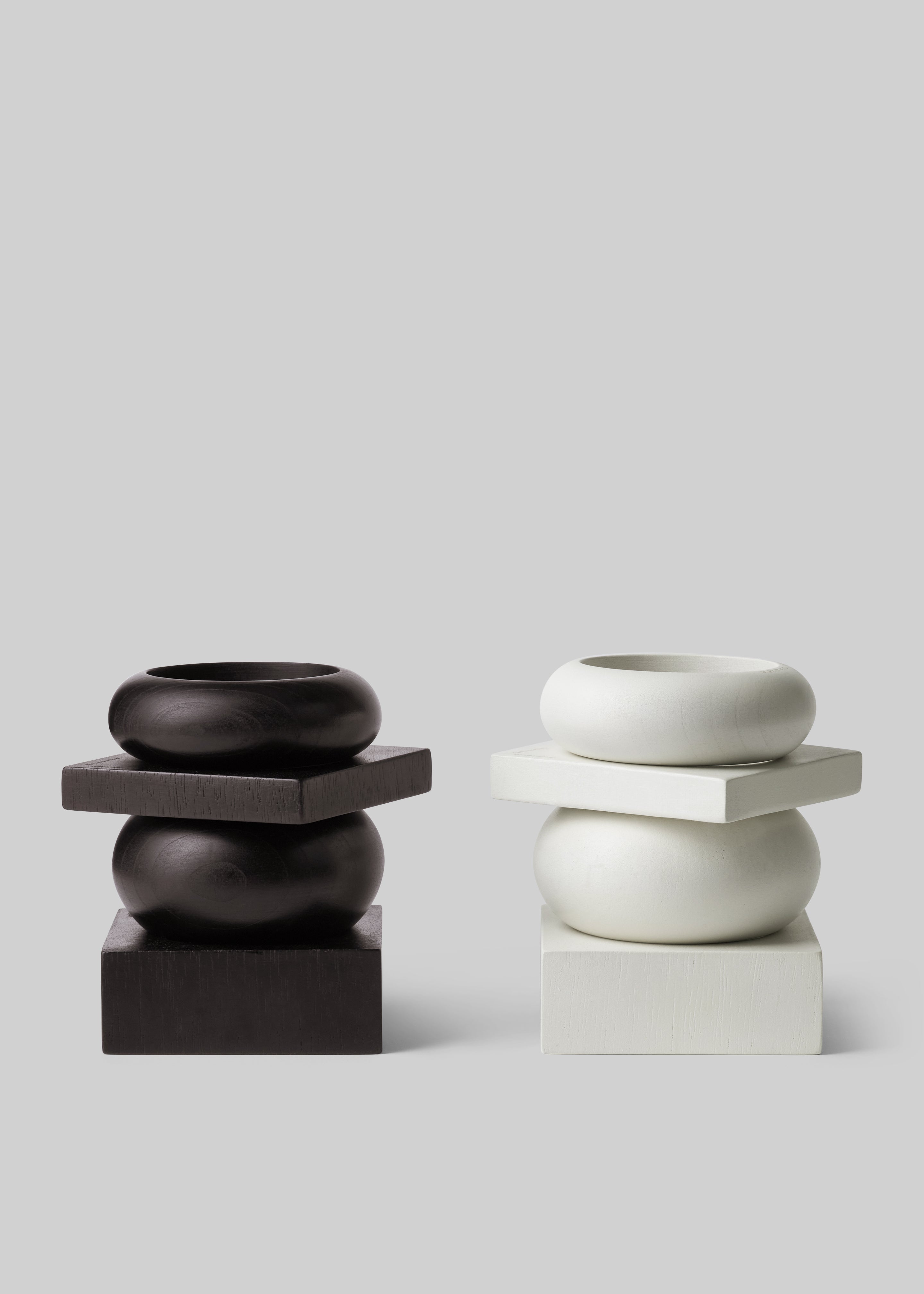 Romie Objetti x The Frankie Shop Chunky Square Bangle - Cement - 4