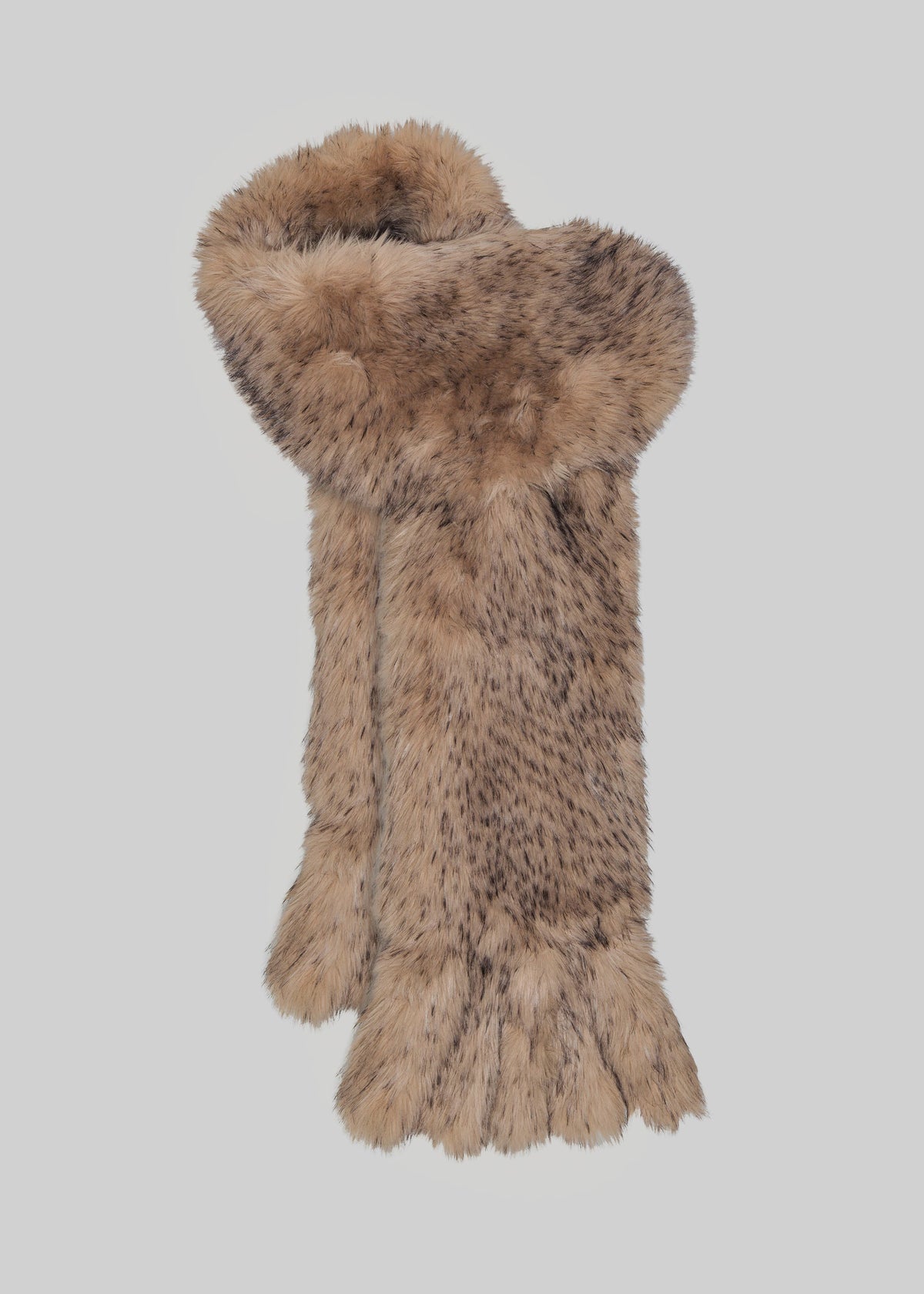 Rotate Faux Fur Scarf - Nougat - 3