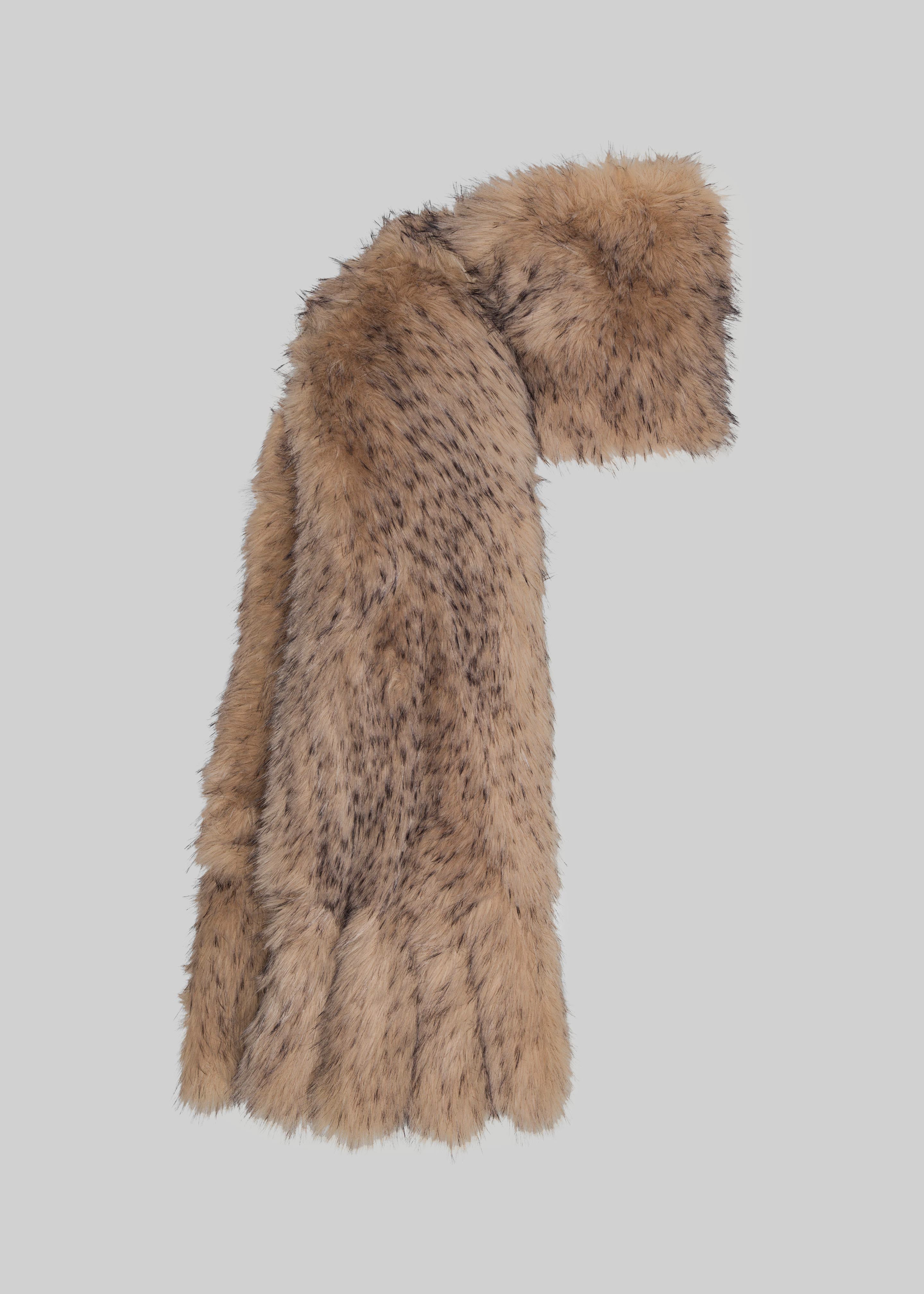 Rotate Faux Fur Scarf - Nougat - 5