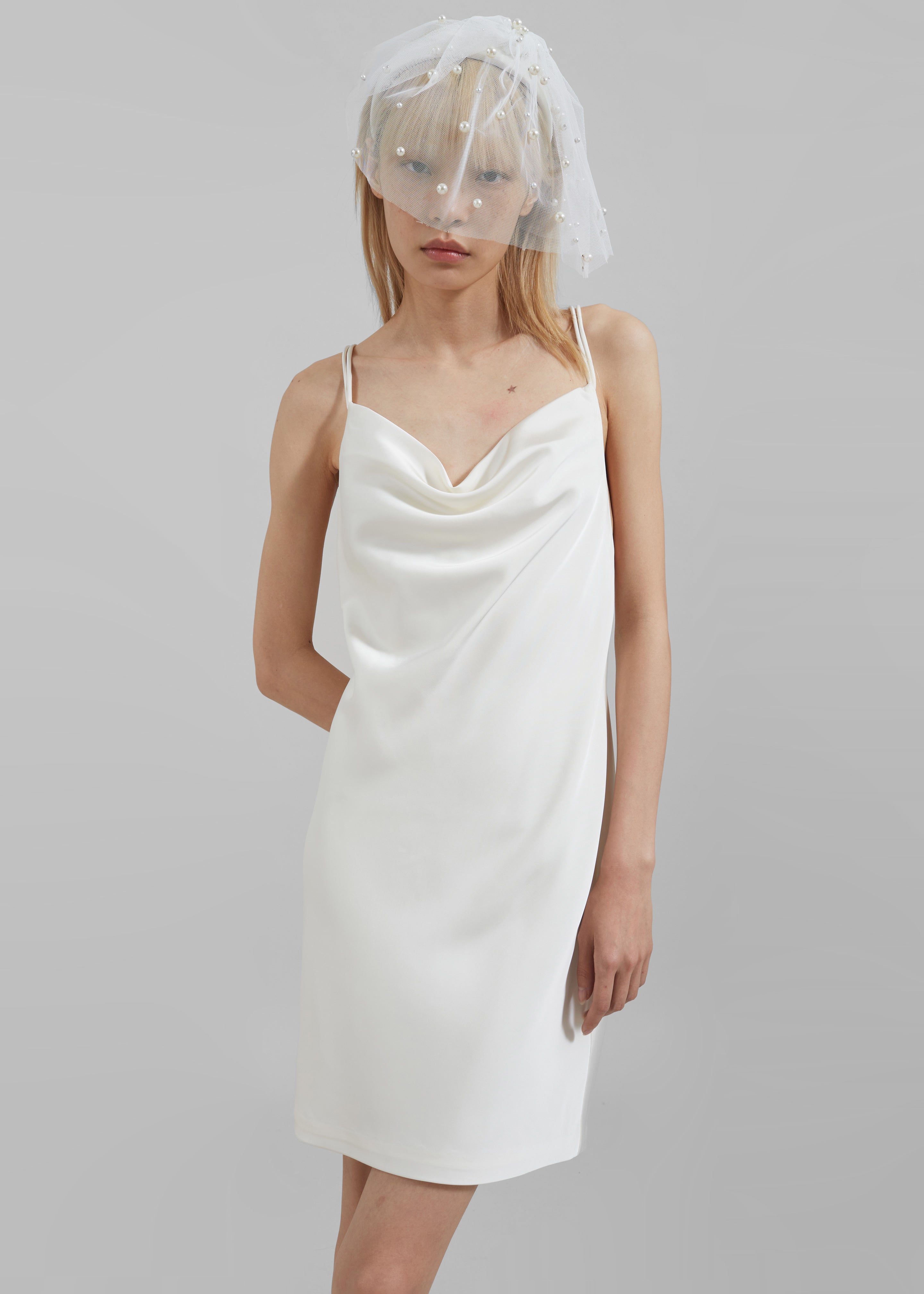 Mini white slip dress hotsell