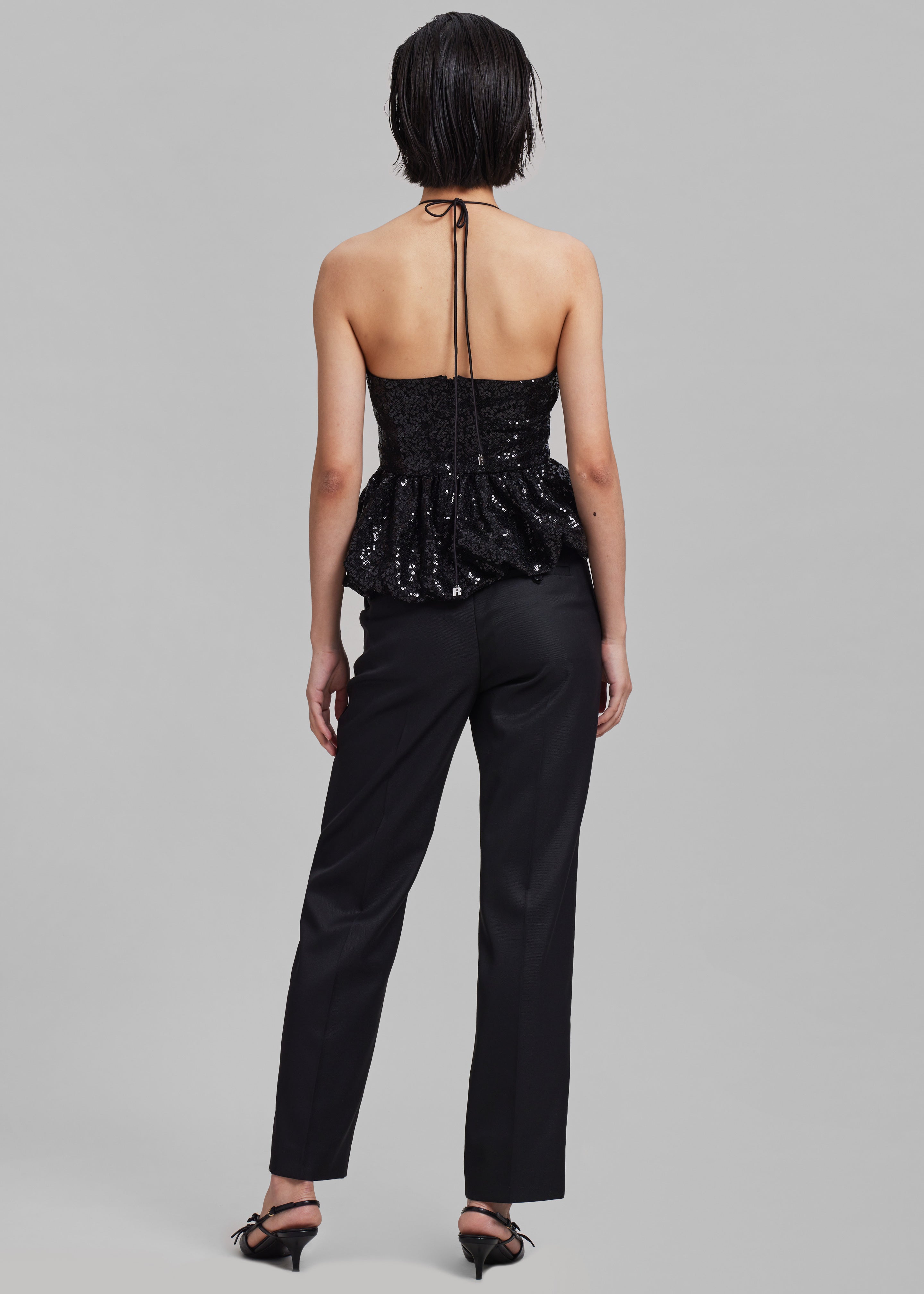 ROTATE Sequin Halterneck Top - Black - 4