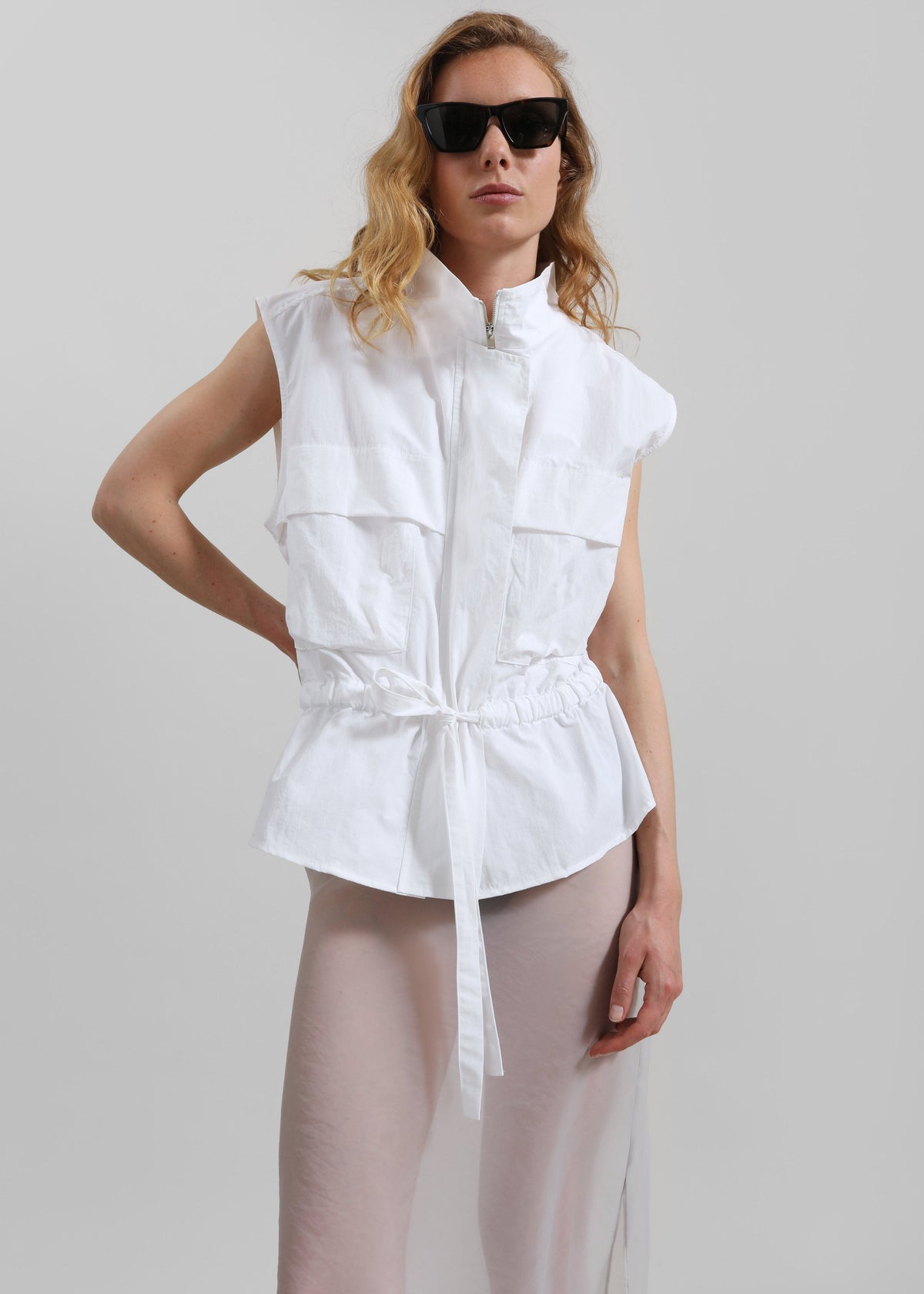Rowley Utility Vest - White - 2