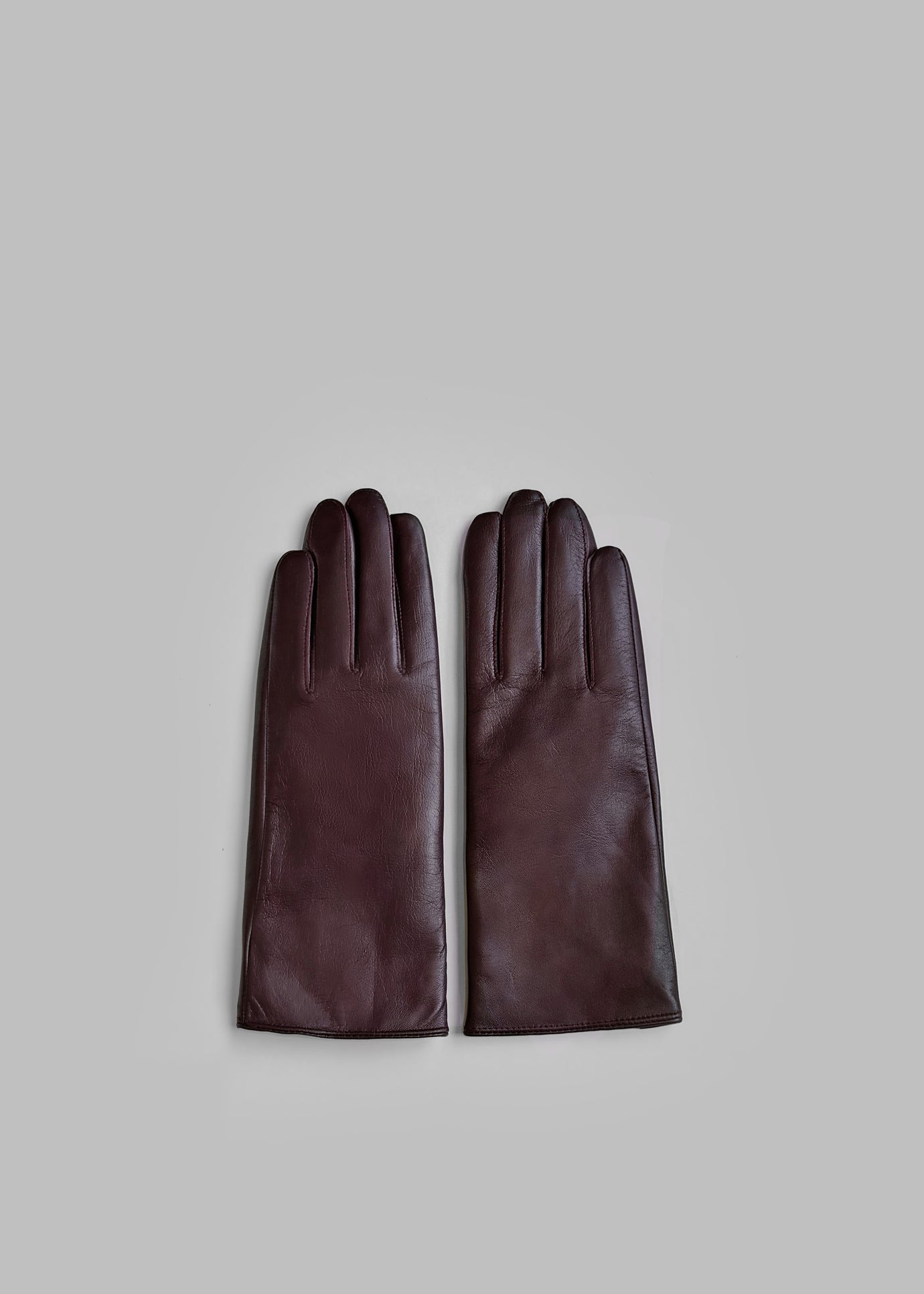 Ruby Leather Gloves - Burgundy