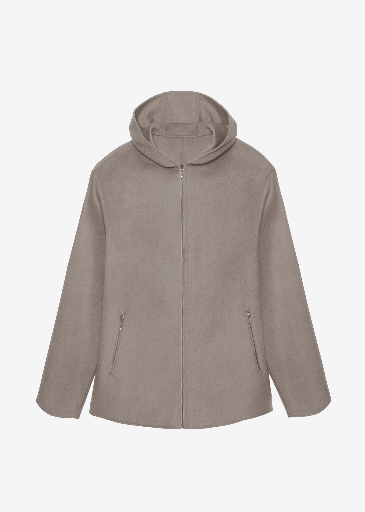 Rye Hooded Wool Jacket - Light Brown - 9