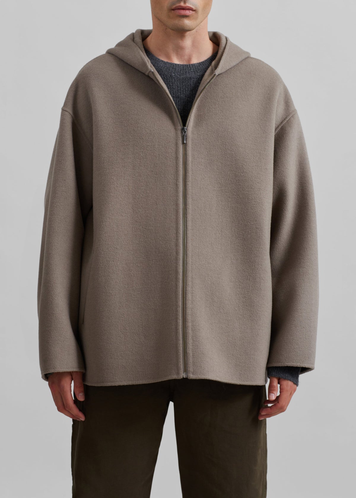 Rye Hooded Wool Jacket - Light Brown - 4