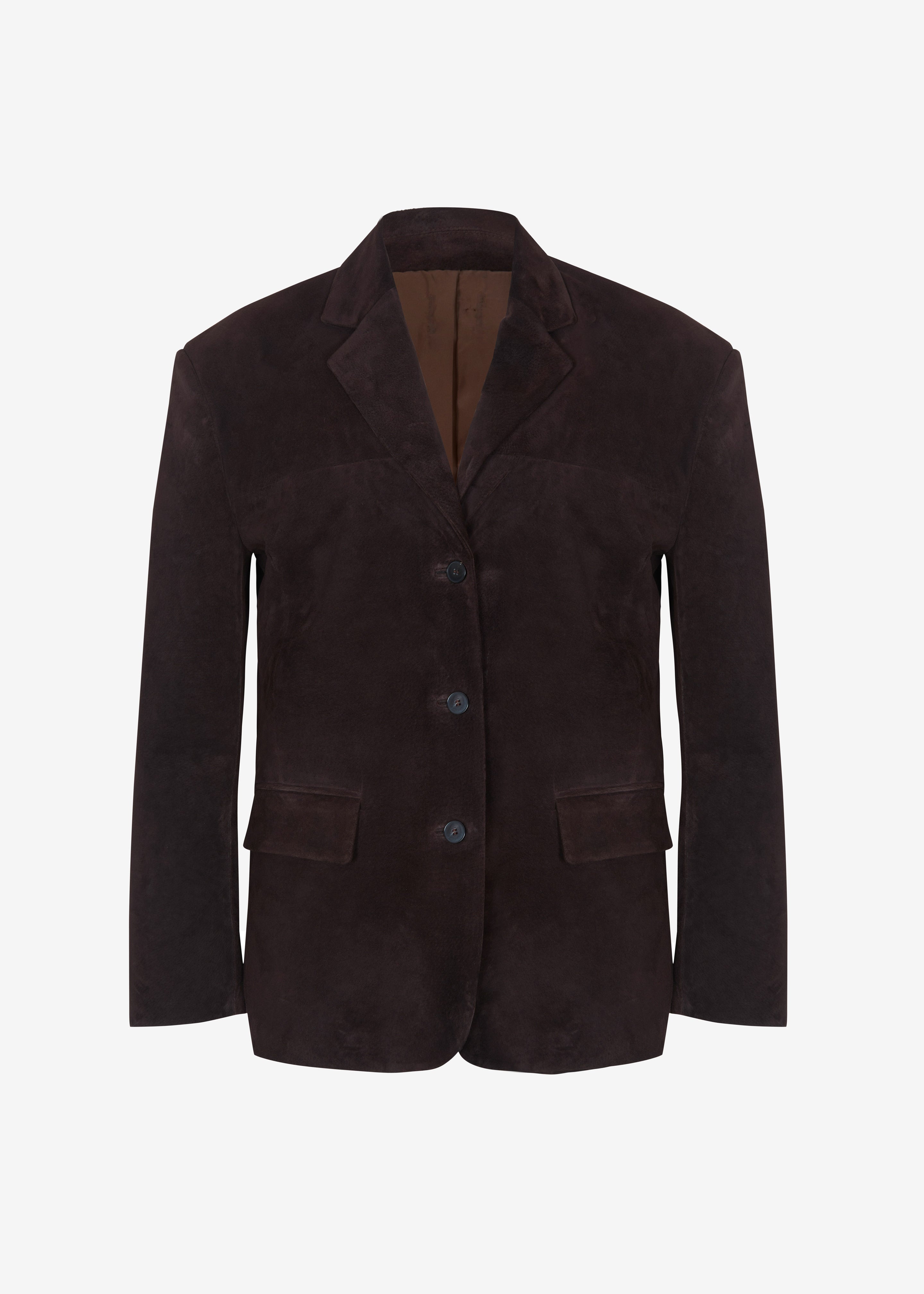 Salnor Suede Blazer - Dark Brown - 10
