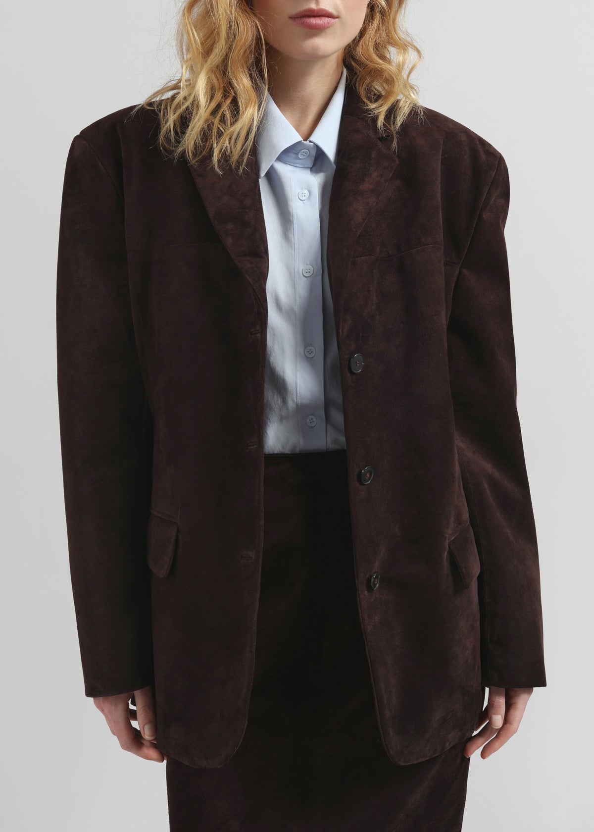 Salnor Suede Blazer - Dark Brown - 8
