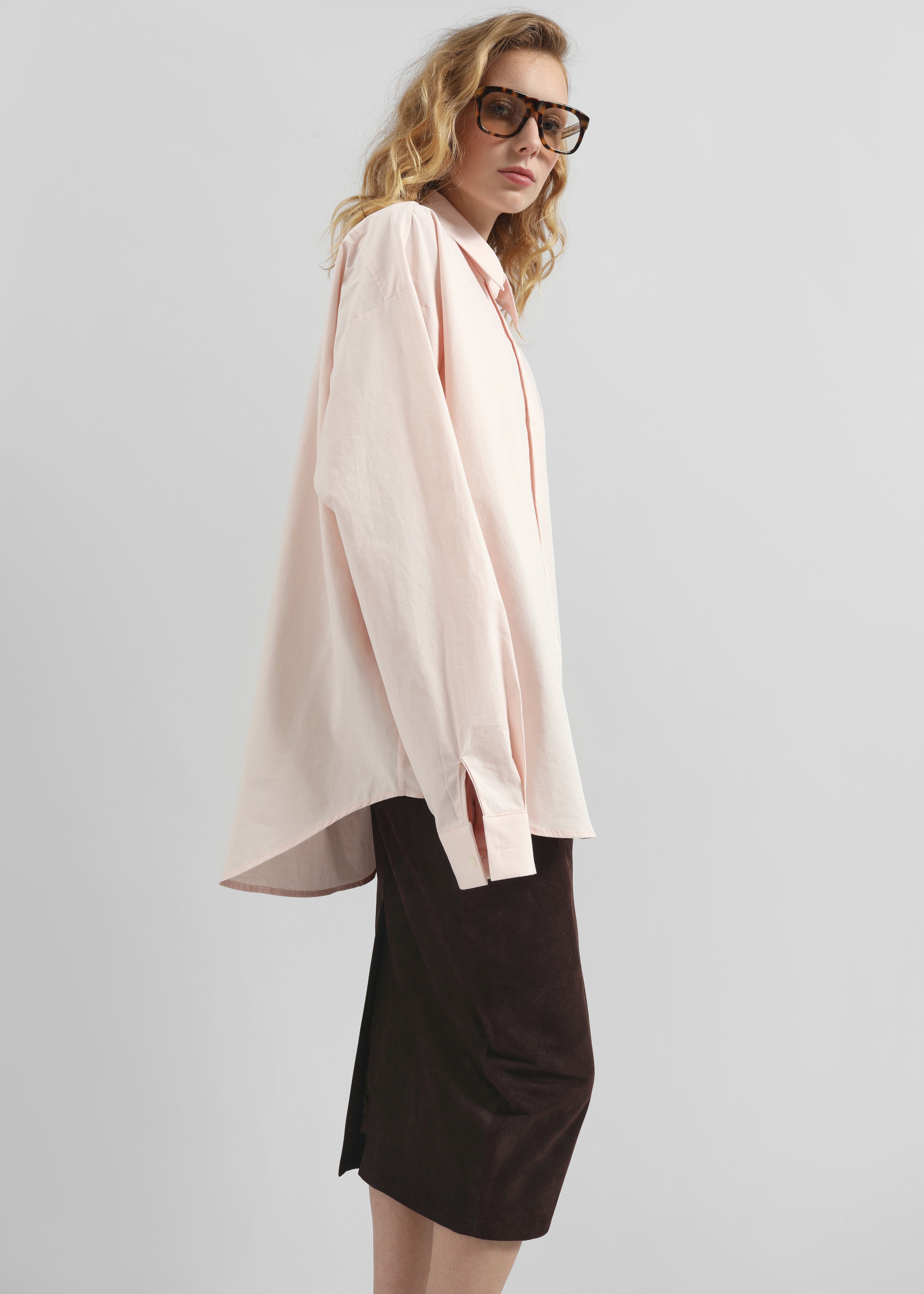 Salnor Suede Midi Skirt - Dark Brown - 12