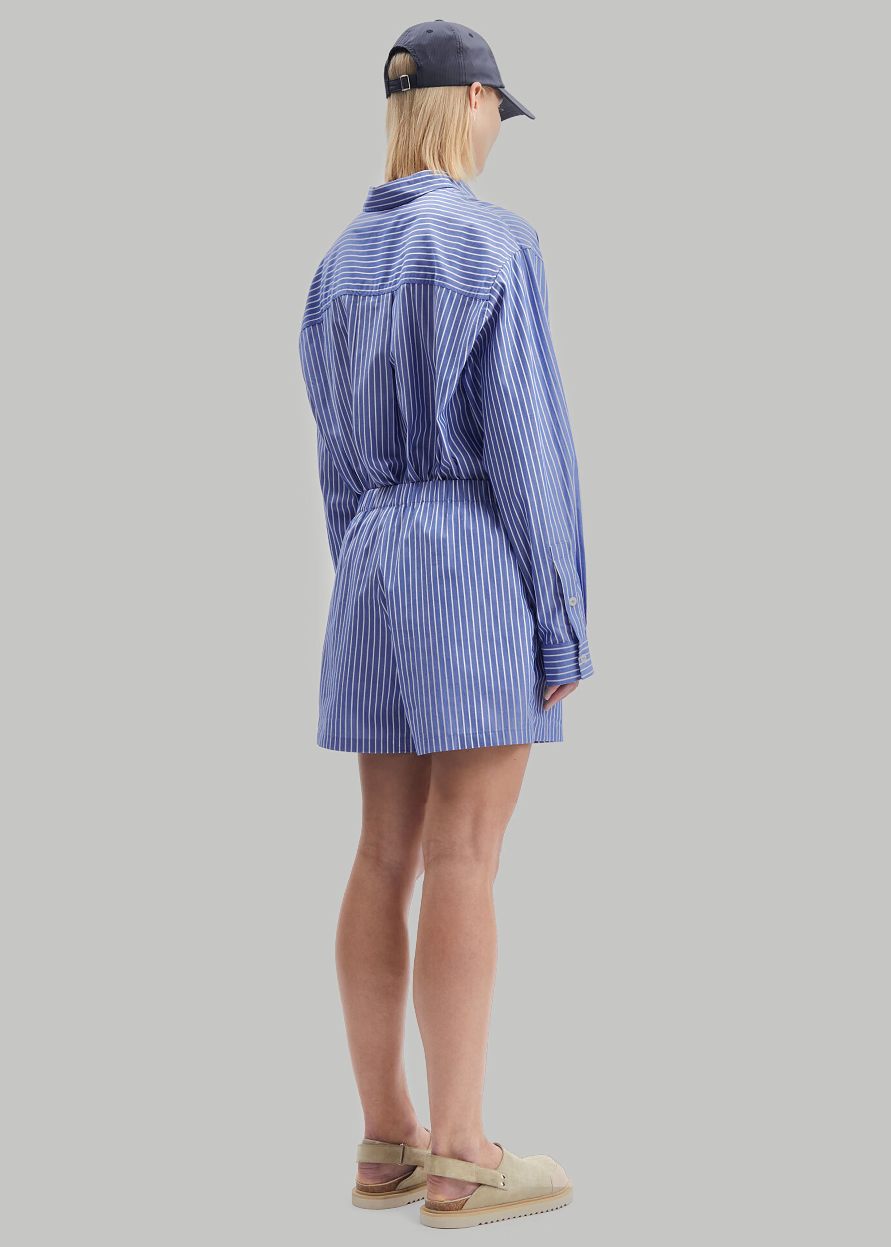 Samsøe Samsøe Maren Shorts - Blue White Stripe - 5