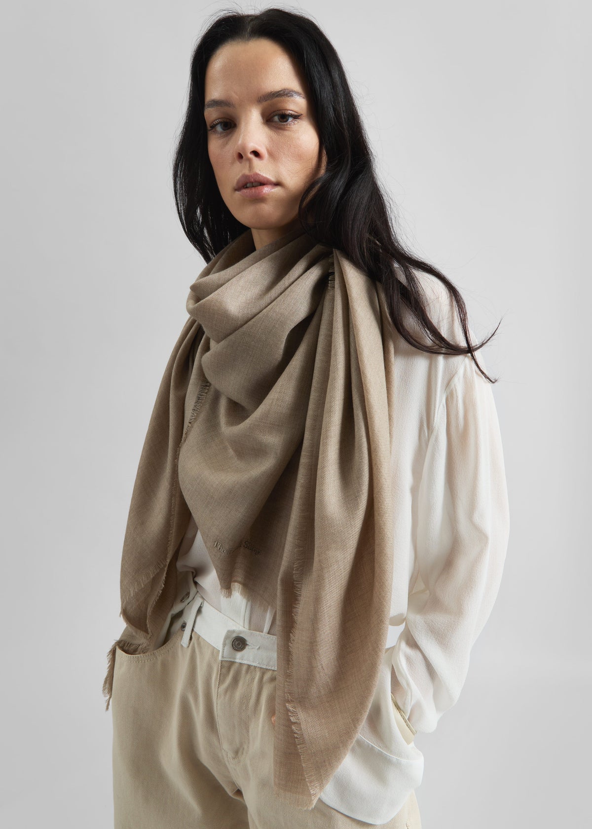 Sanova Twill Scarf - Taupe - 3