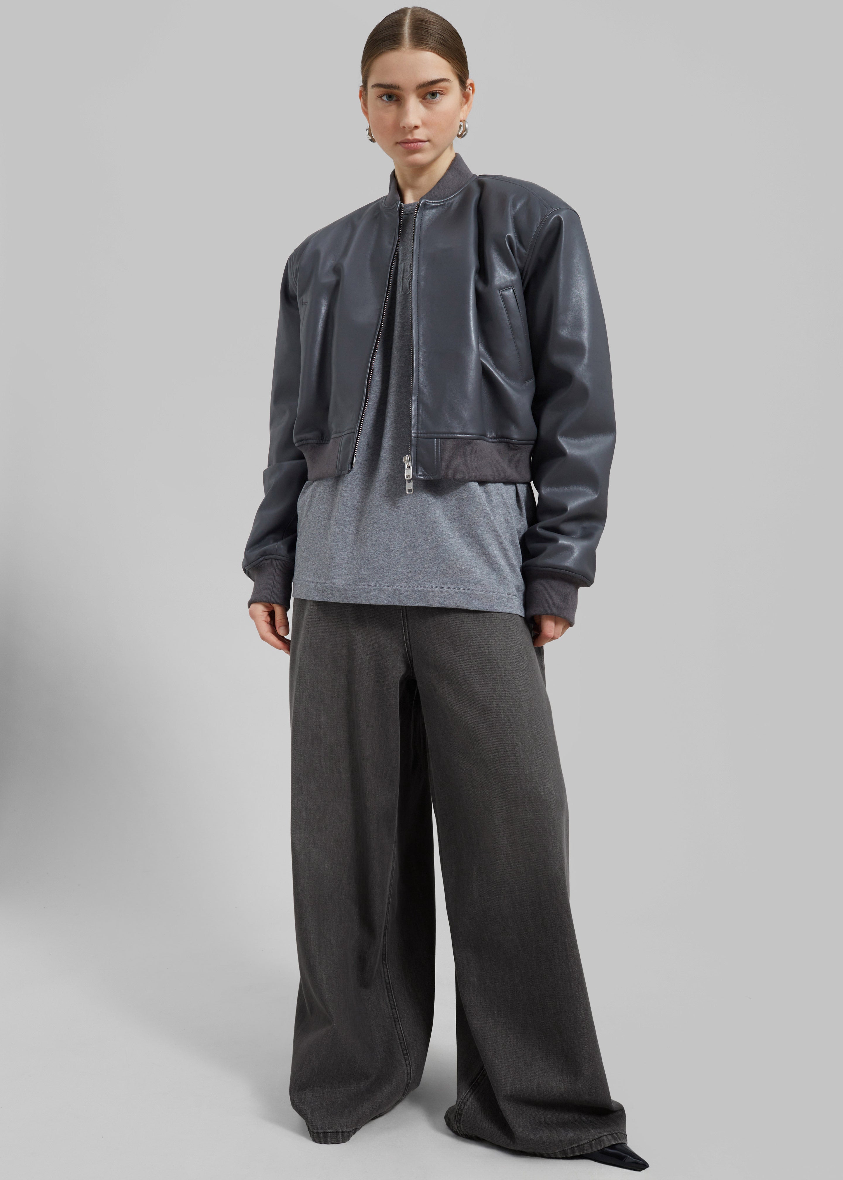 Sasha Wide Leg Jeans - Dark Grey - 6