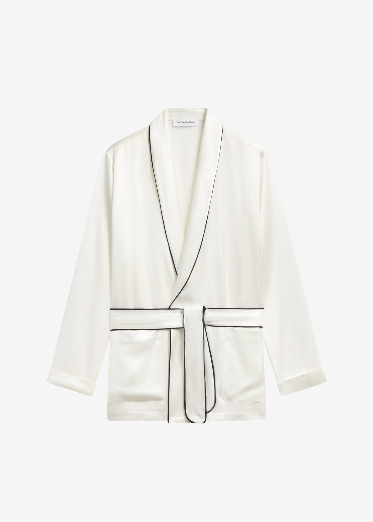 Scarlett Satin Kimono Jacket - White - 6
