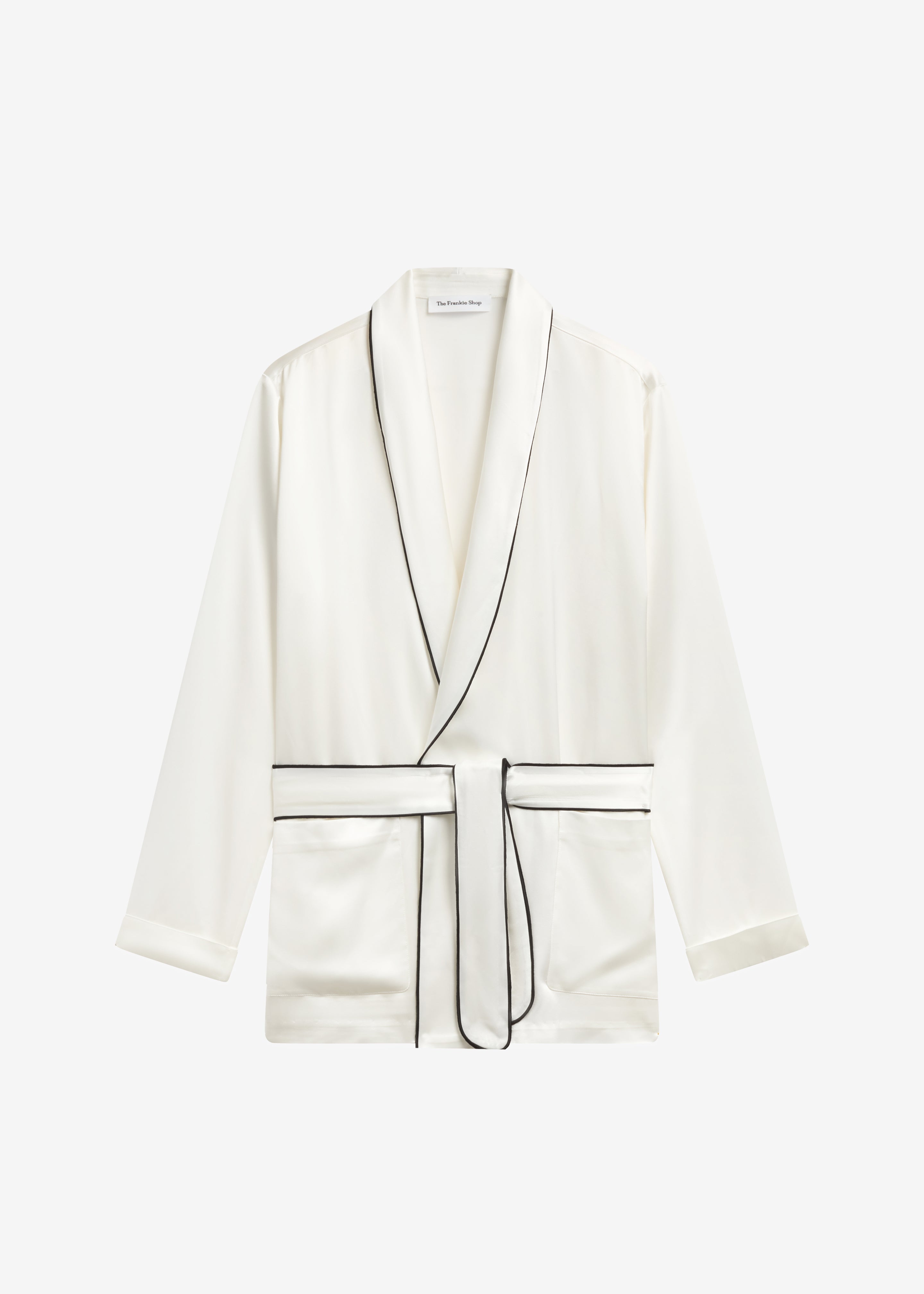 Scarlett Satin Kimono Jacket - White - 6