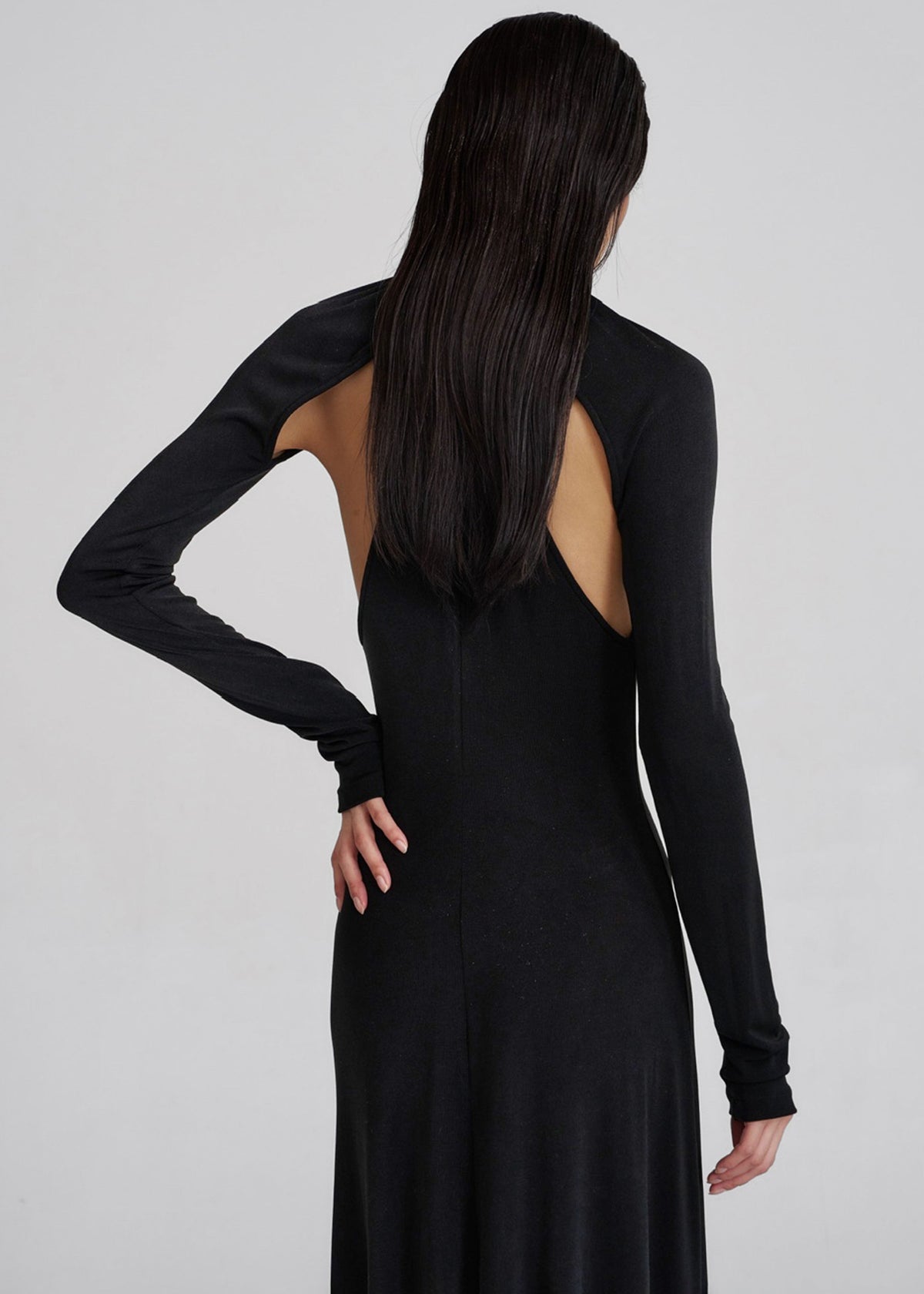 Seskin Evening Maxi Dress - Black - 6