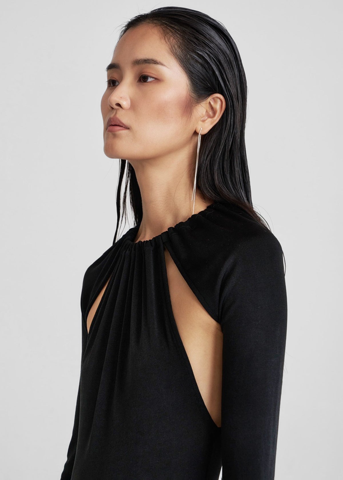 Seskin Evening Maxi Dress - Black - 4