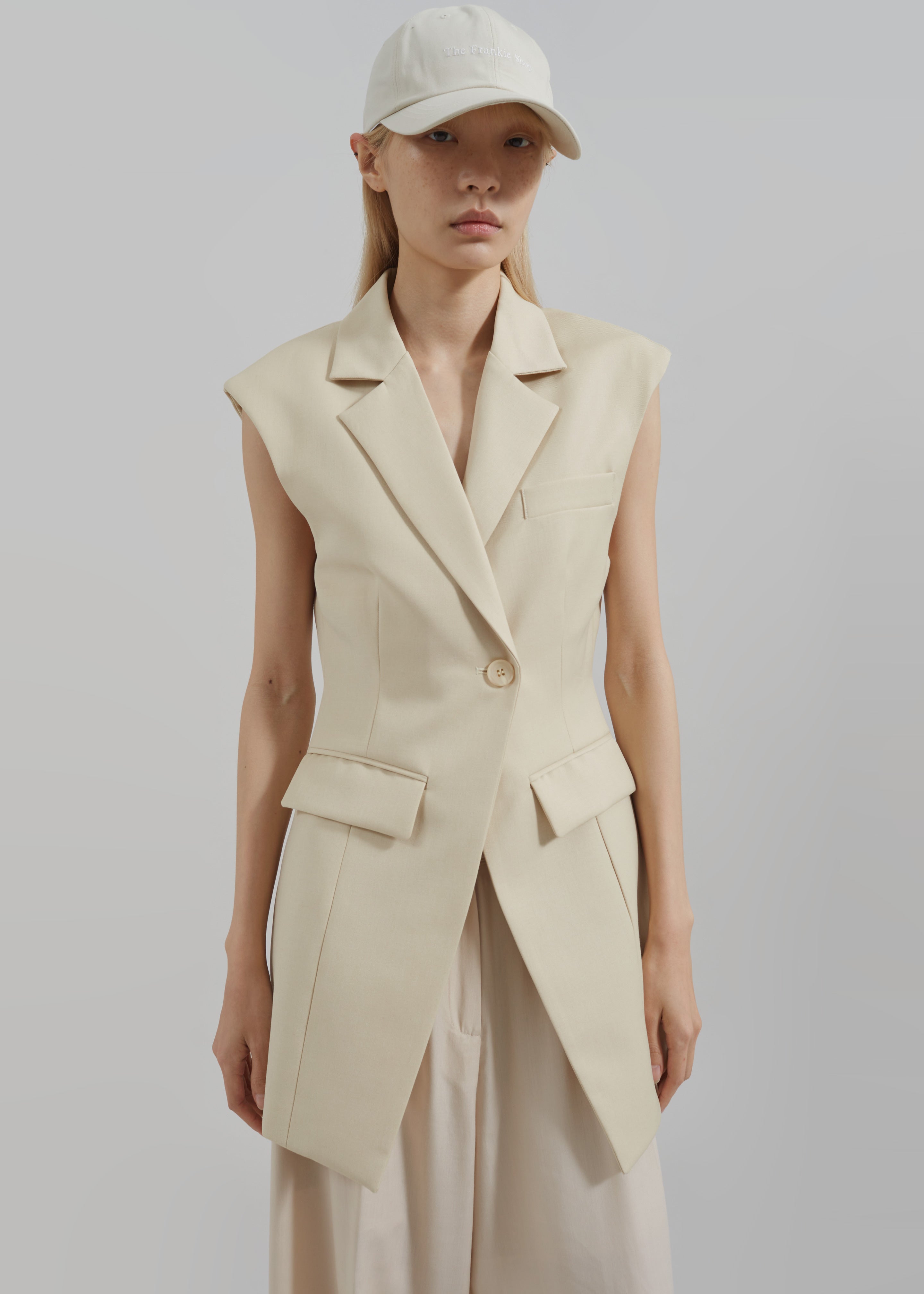 Shari Layered Vest - Beige - 3