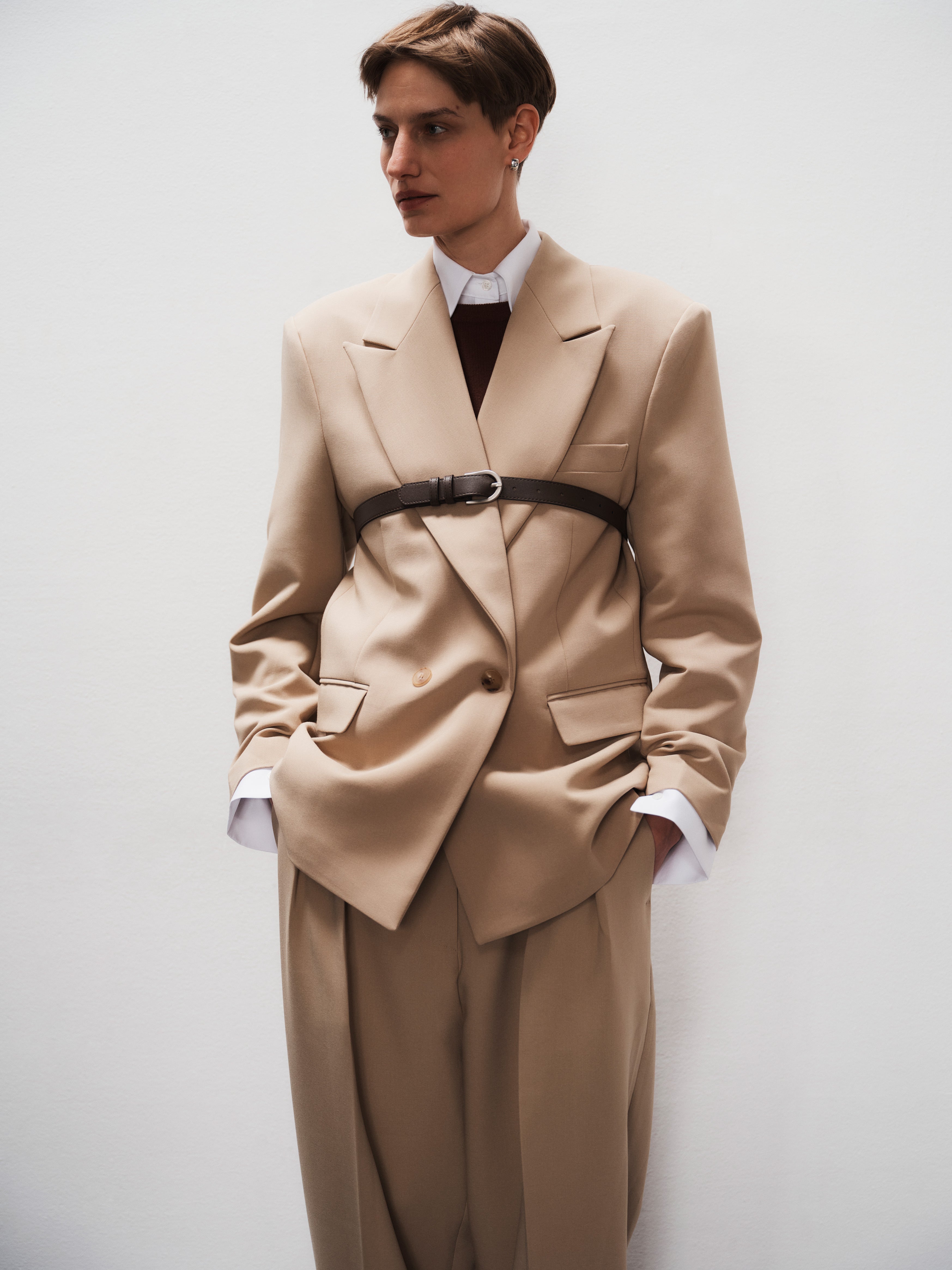 Model Veronika Kunz wearing The Frankie Shop photographed by Sarah Blais.