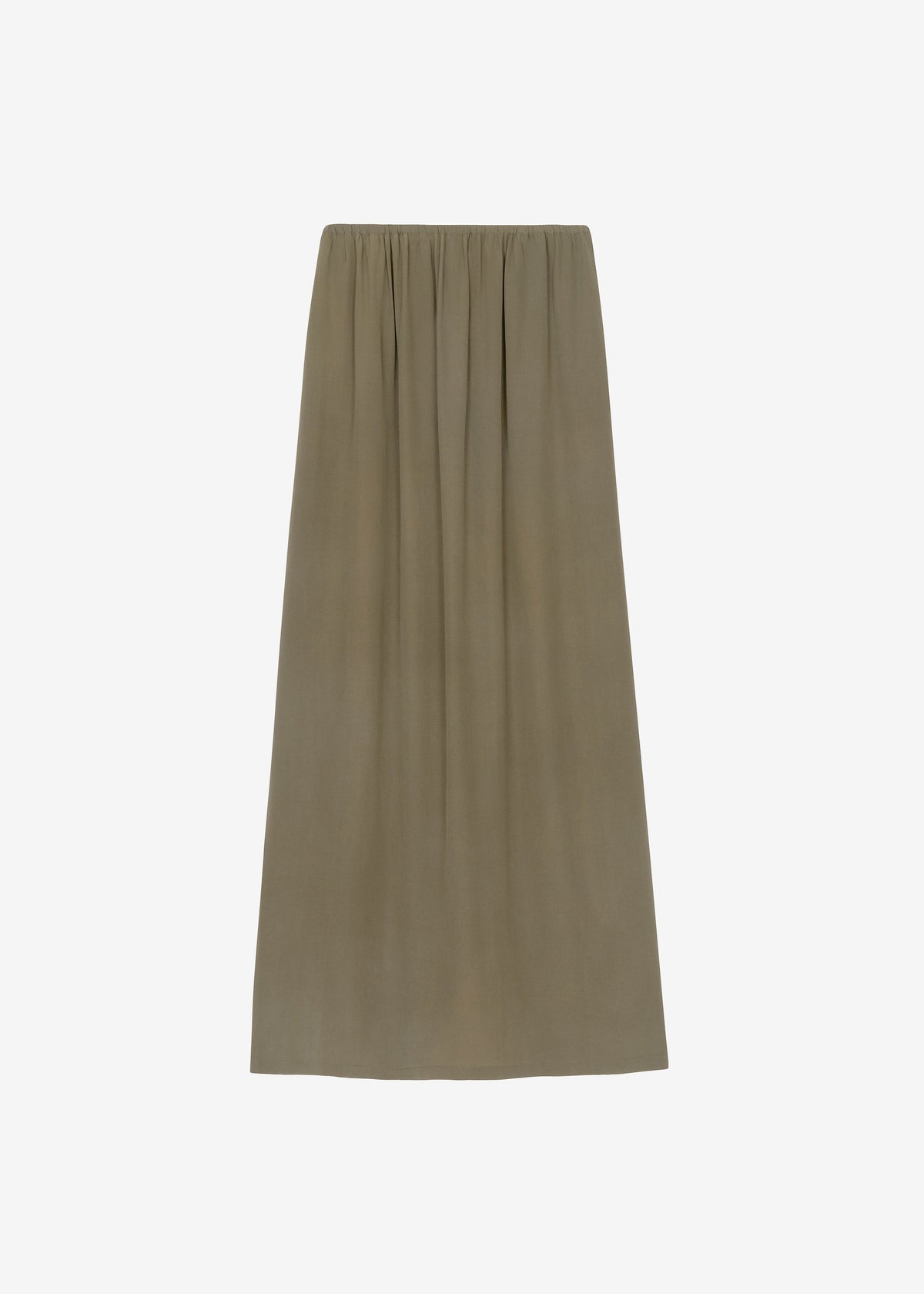 Sibena Silk Maxi Skirt - Khaki - 9