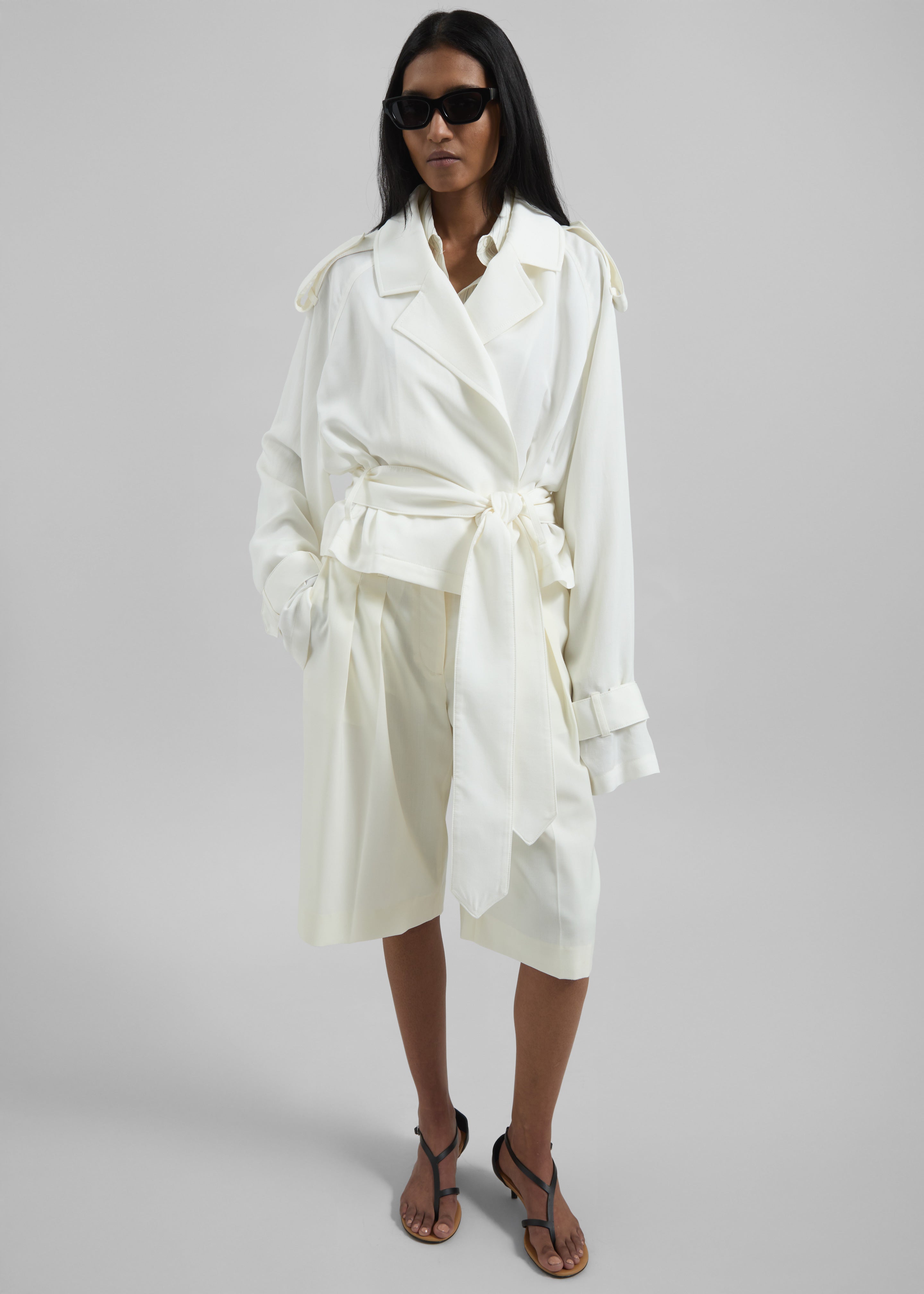 Simona Short Trench - Off White - 6