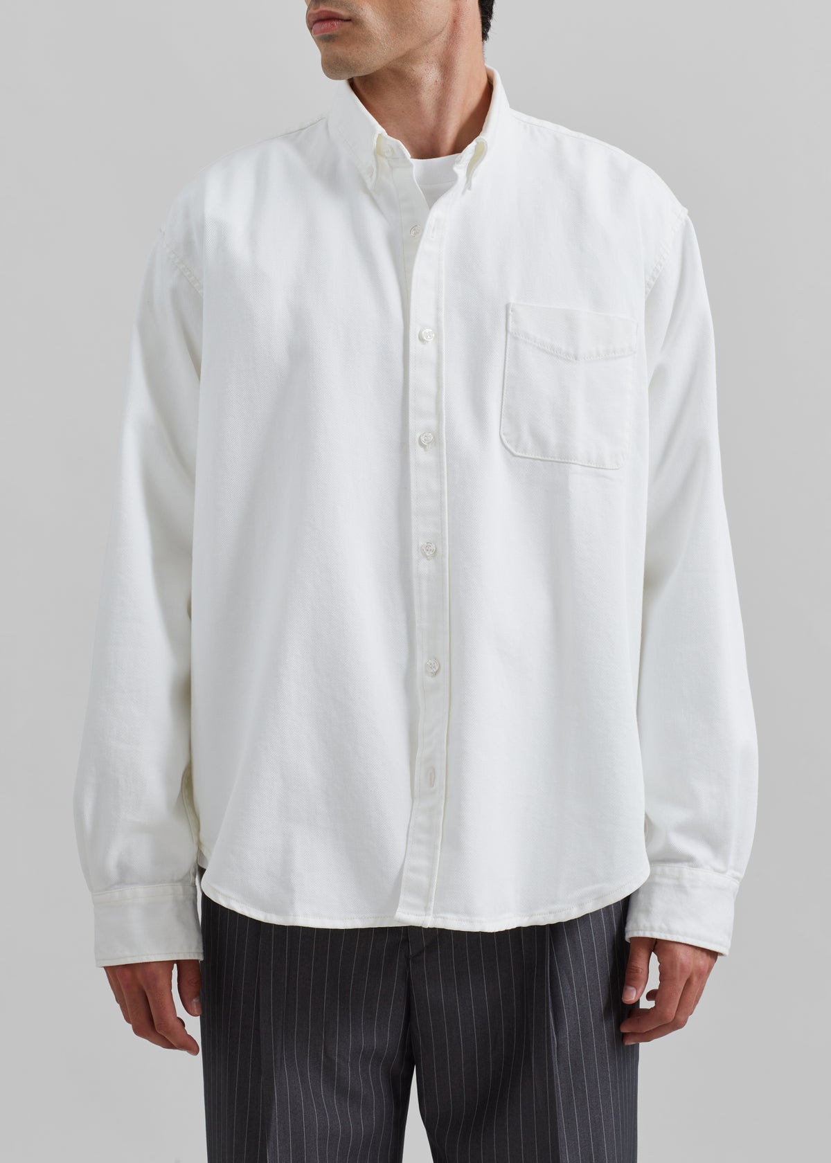 Sinclair Denim Shirt - Off White - 3