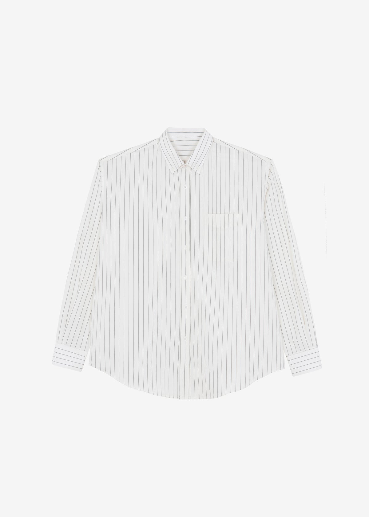 Sinclair Poplin Shirt - White/Black Stripe - 12
