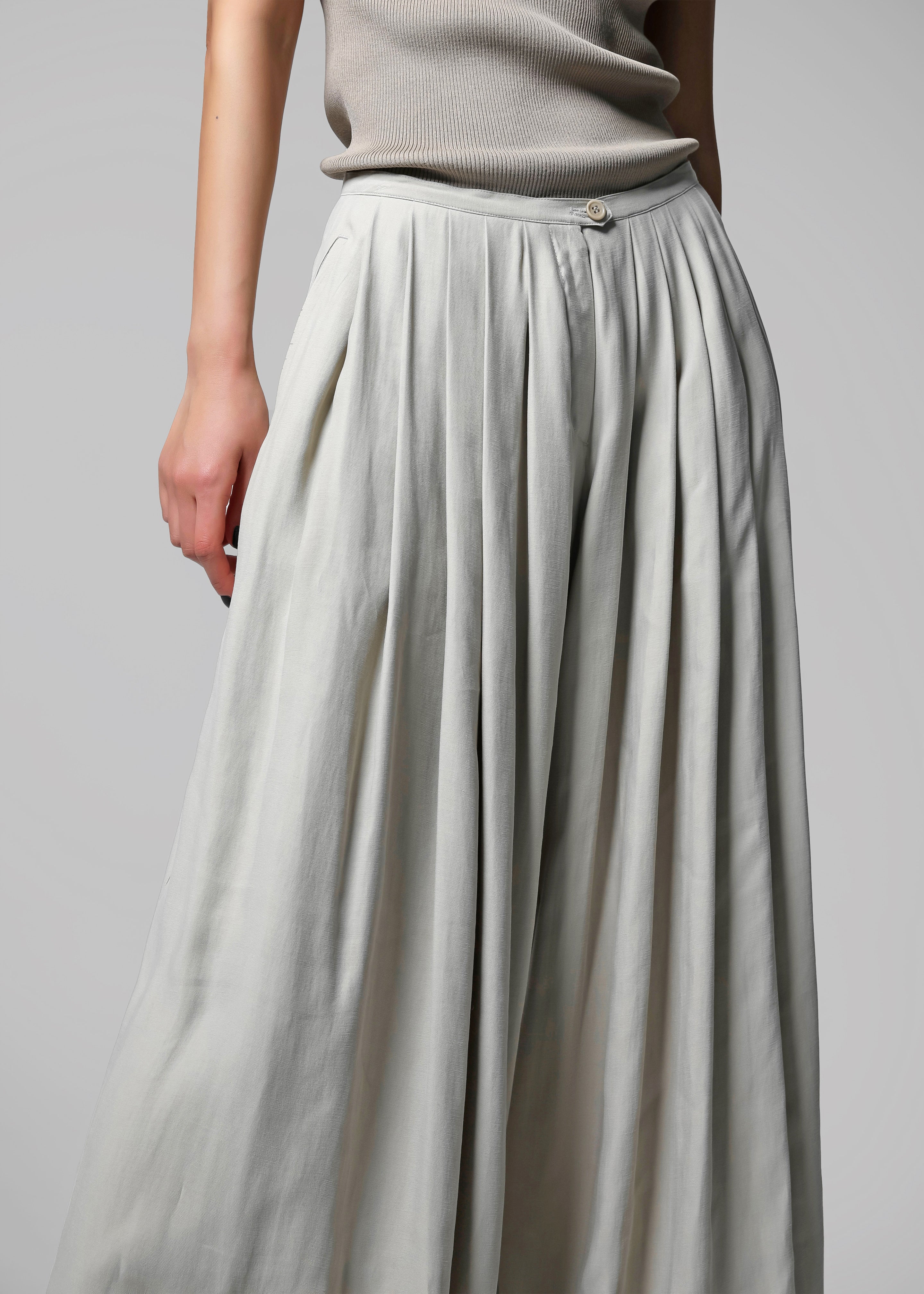 Sloane Wide Leg Trousers - Grey - 5