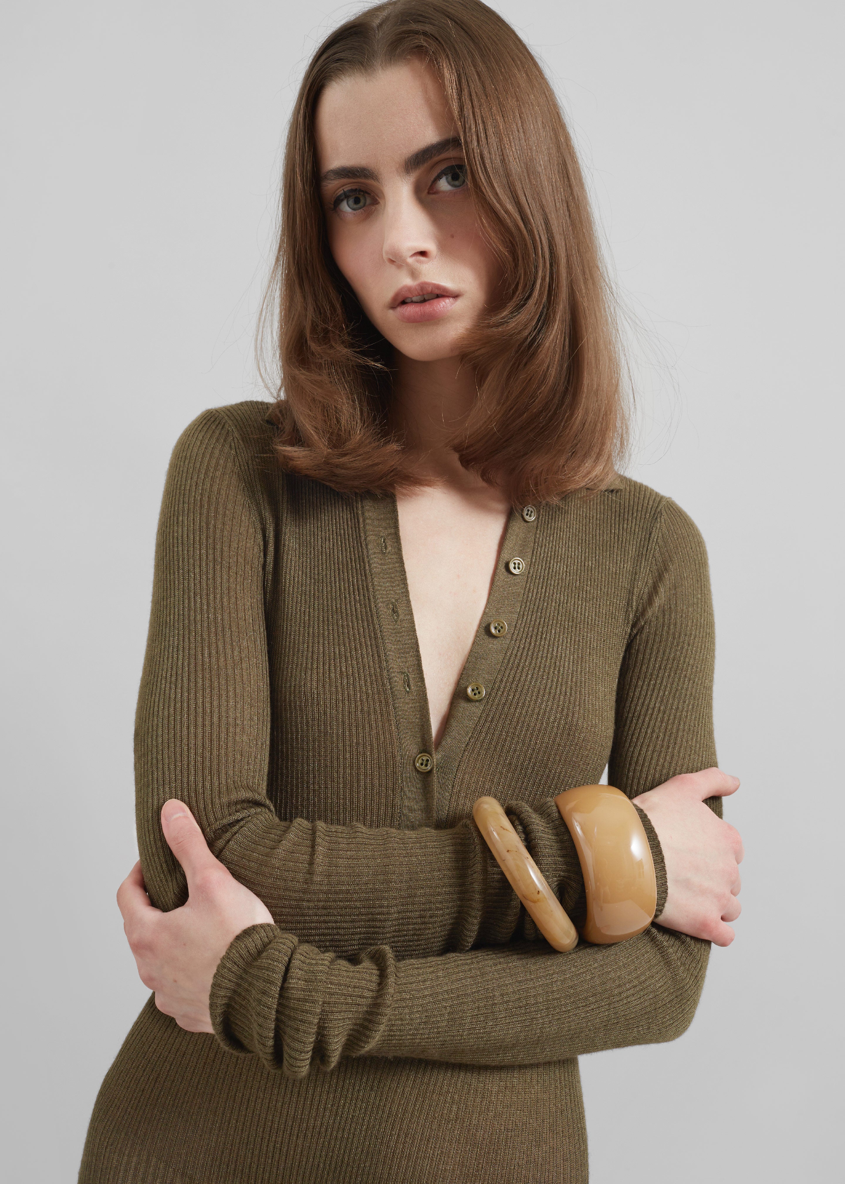 Solana Polo Bodysuit - Khaki - 5